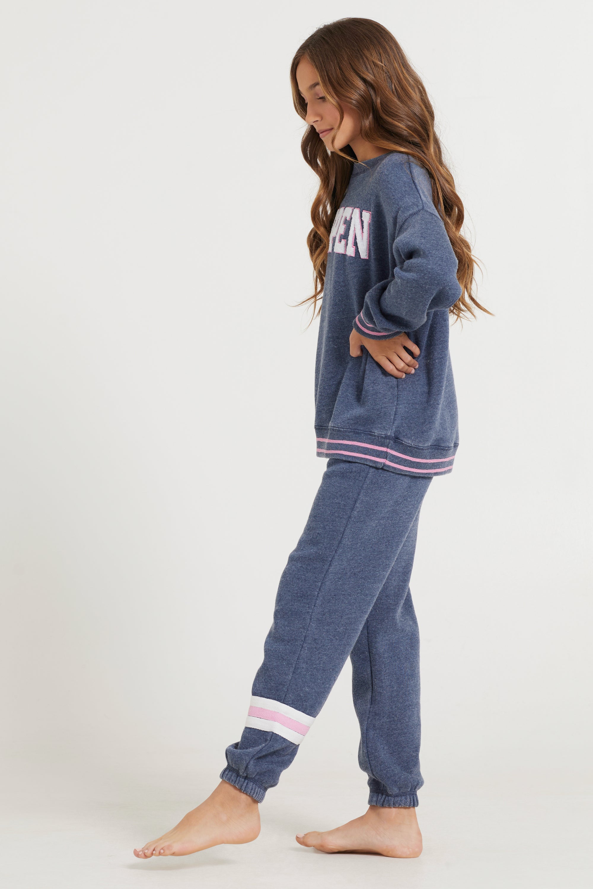 Kids Navy Aspen Patch Crew