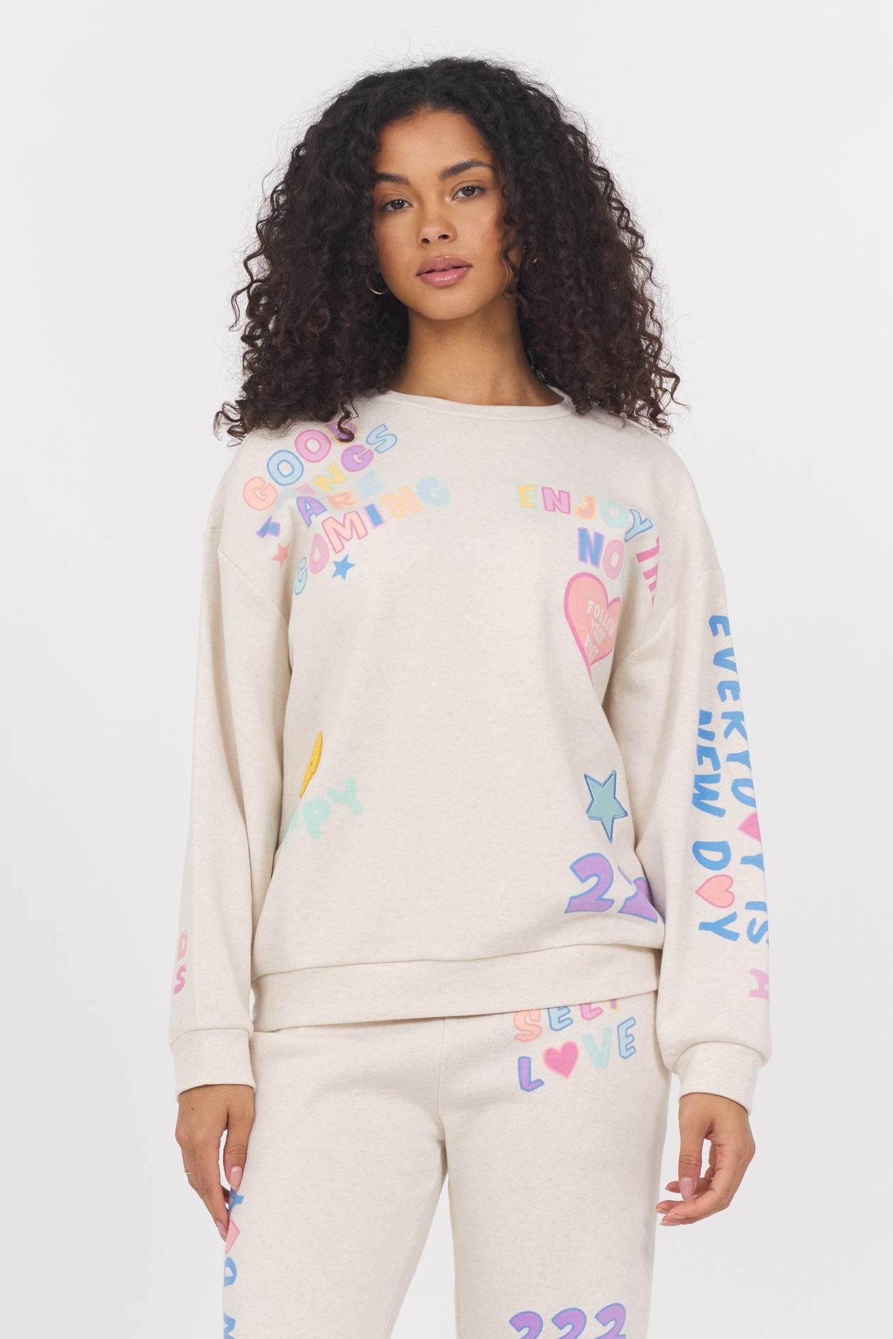 Printed Surf Wash Jogger + Crew 2-Piece Set