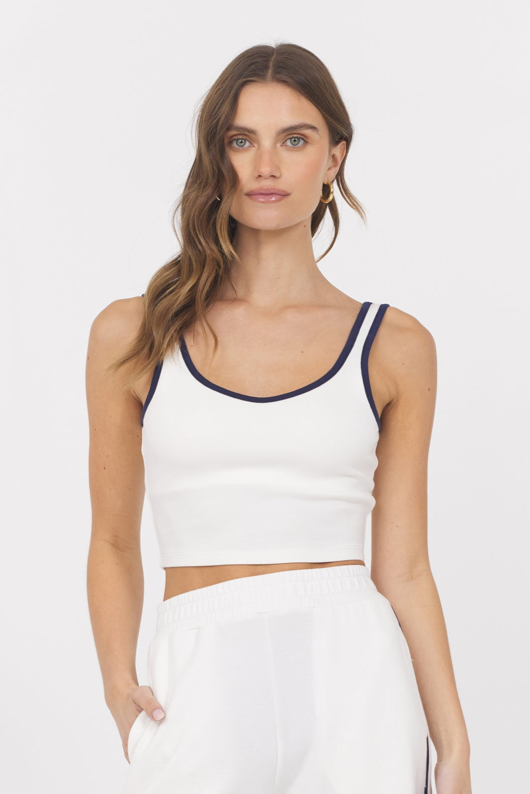 White Navy Cloud w/ Piping Tank