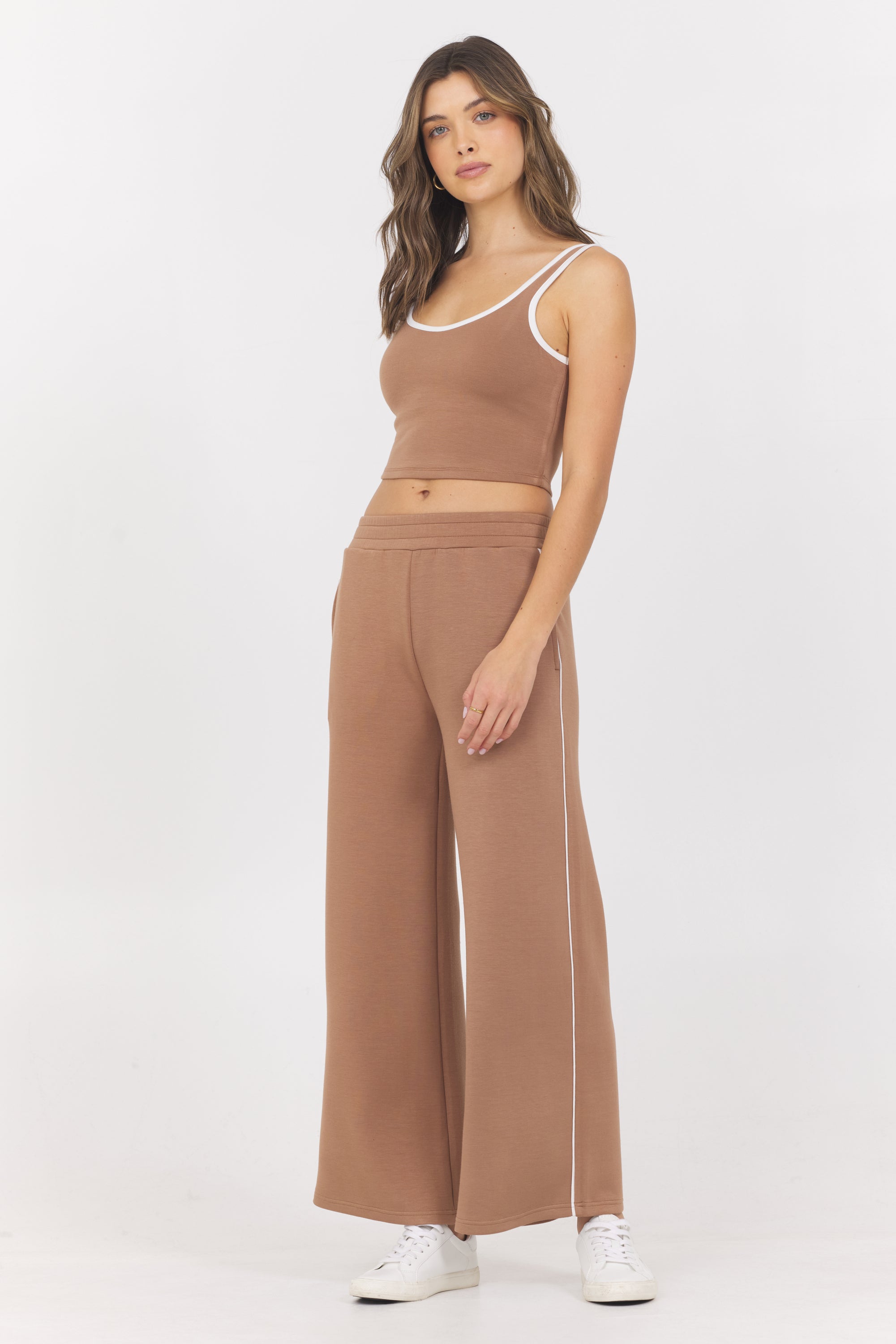 Cloud Wide Leg Pant + Quarter Zip 2-Piece Set