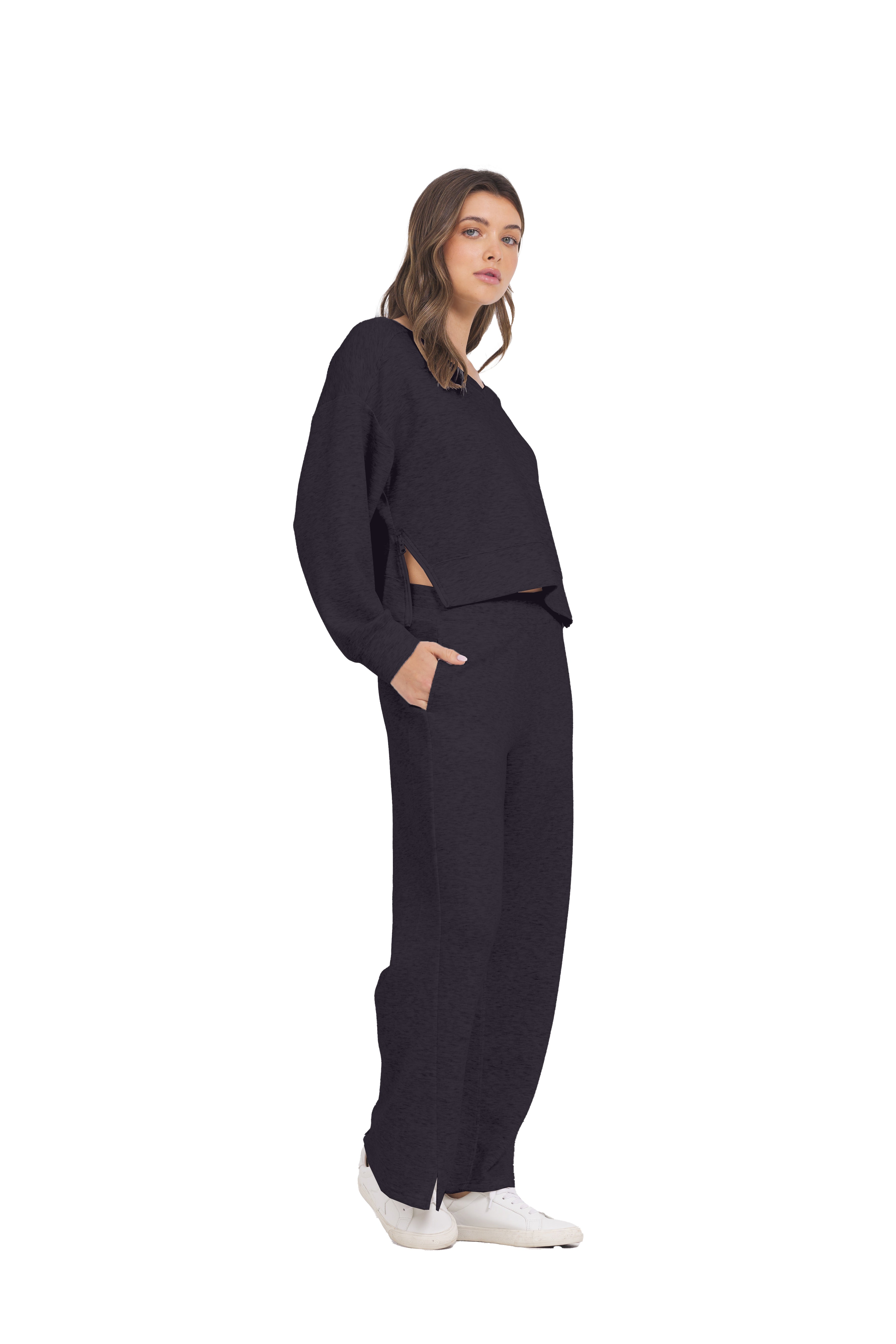 Black Cloud Top + Pant 2-Piece Set