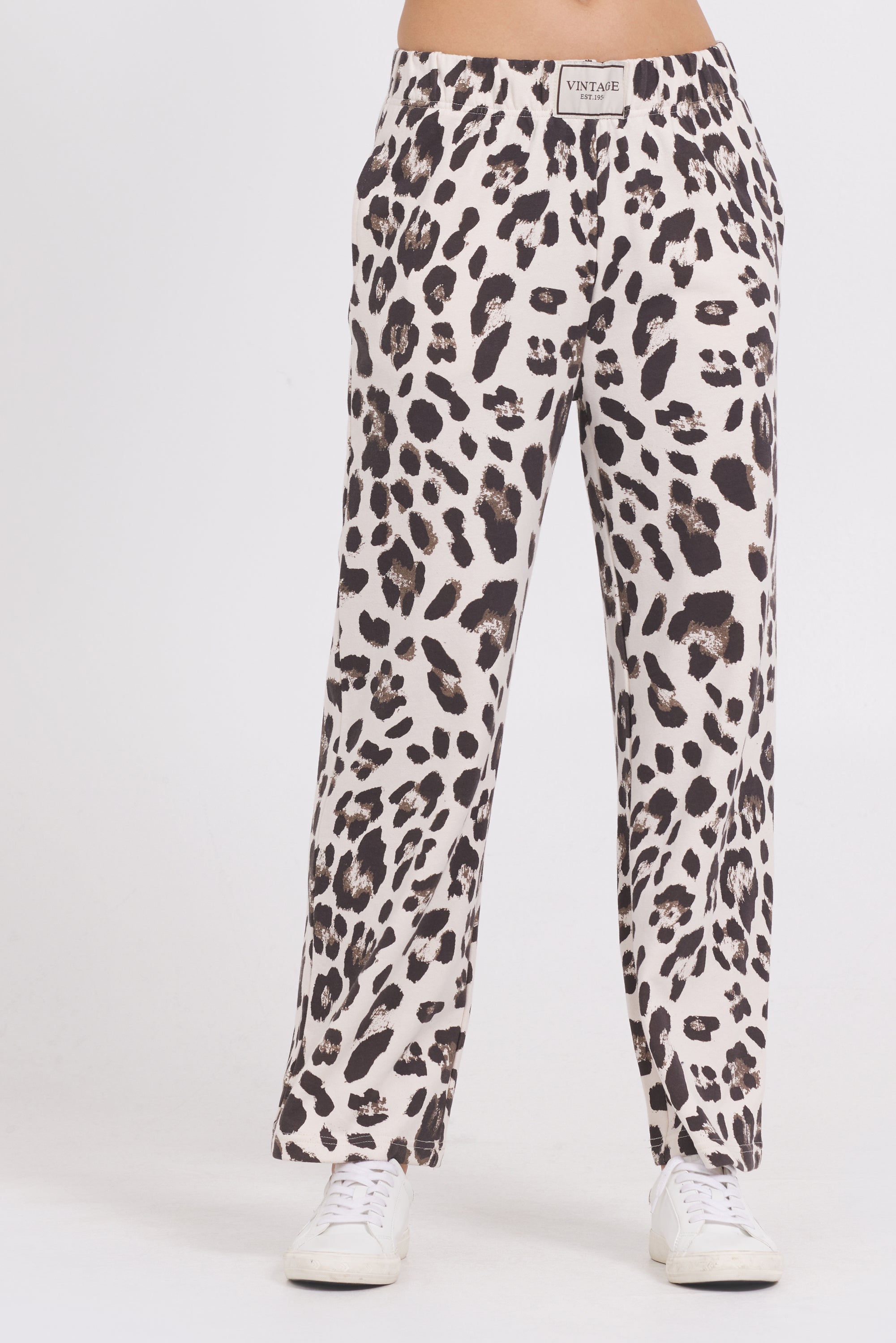 Suede Terry Leopard Pant