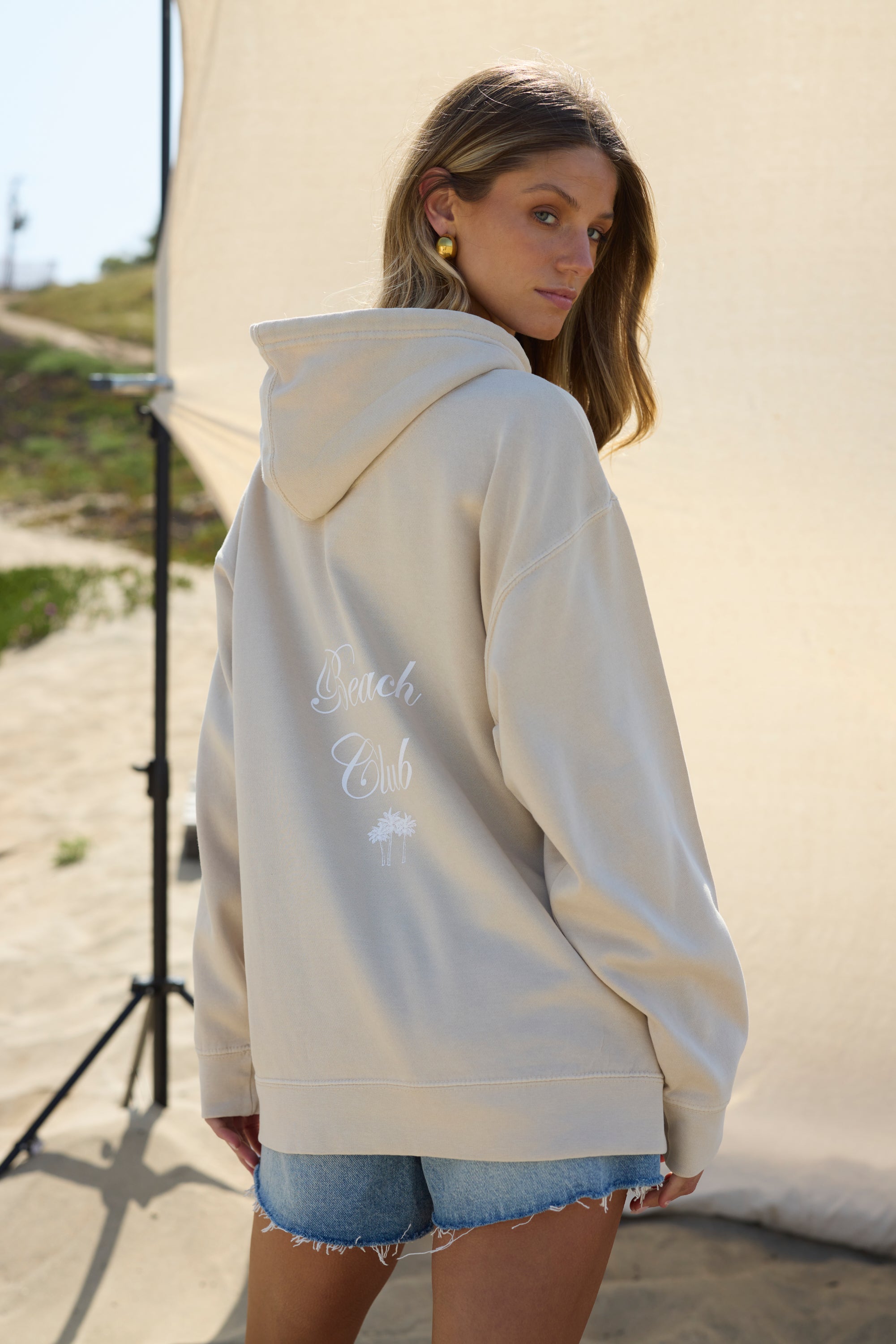 Palm Tree Garment Dye Hoodie