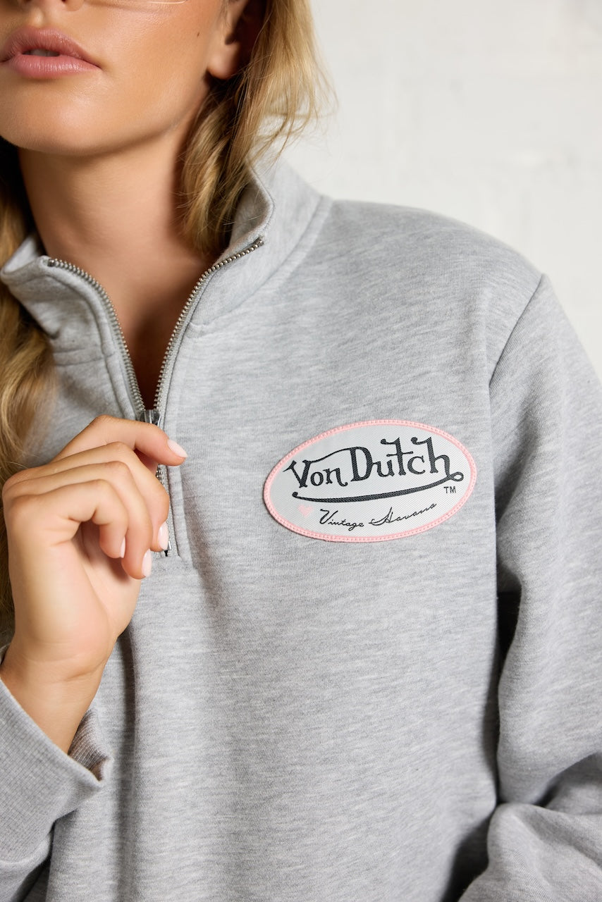 Von Dutch Quarter Zip with Print