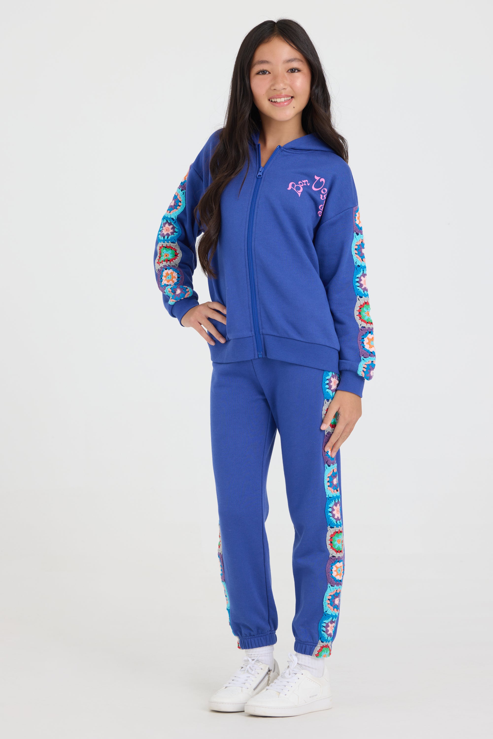 Kids Navy Jogger w/Crochet