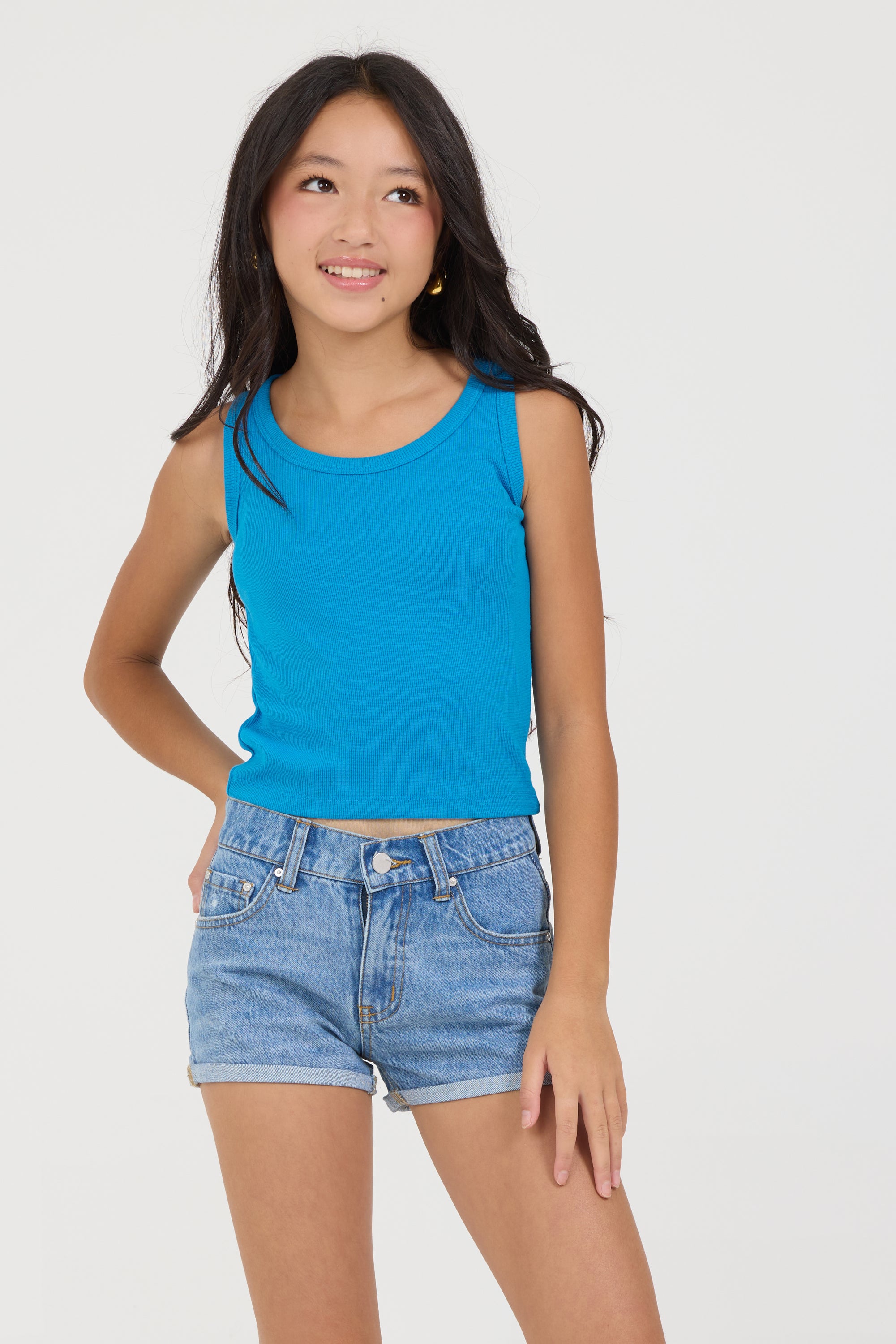 Kids Ribbed Tank