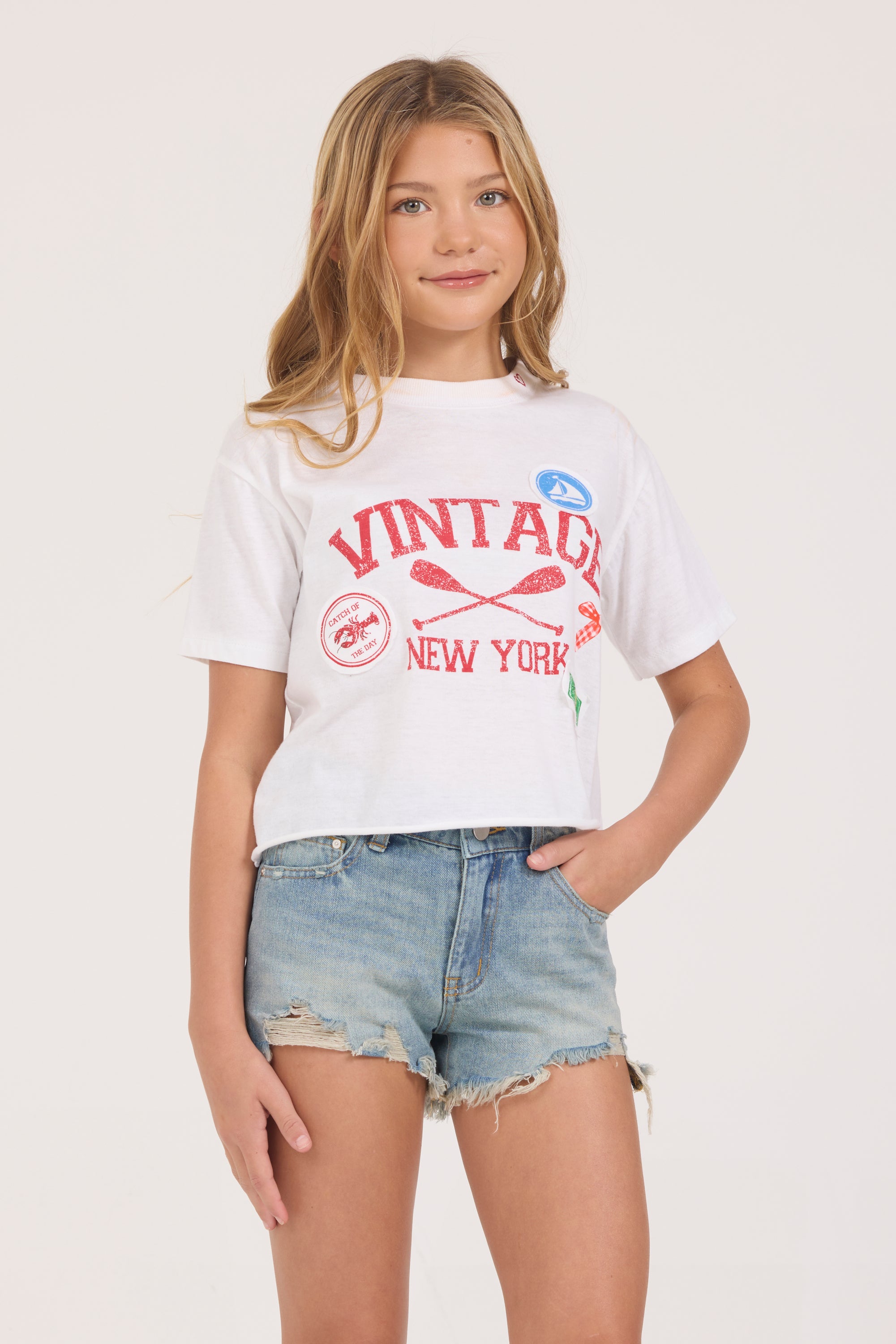 Kids Vintage Patch Tee