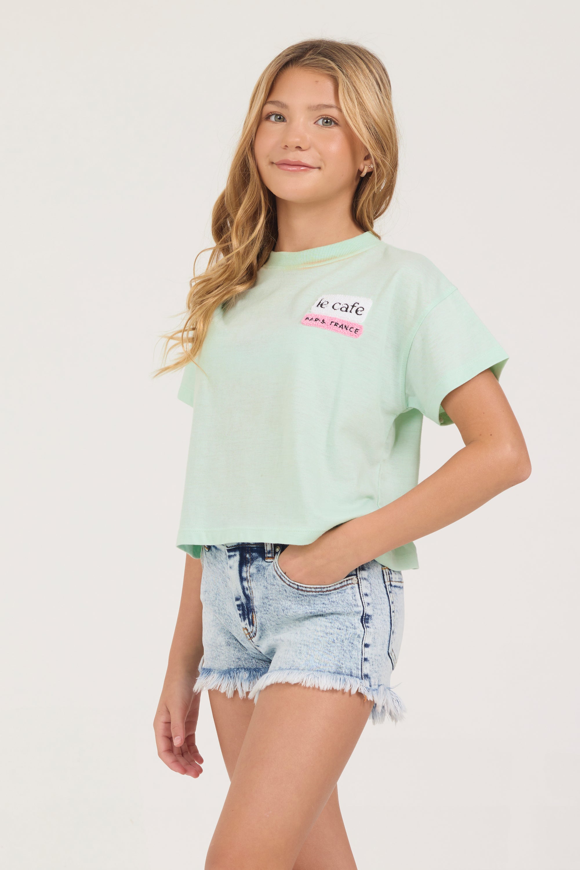 Kids Mint Le Cafe Tee