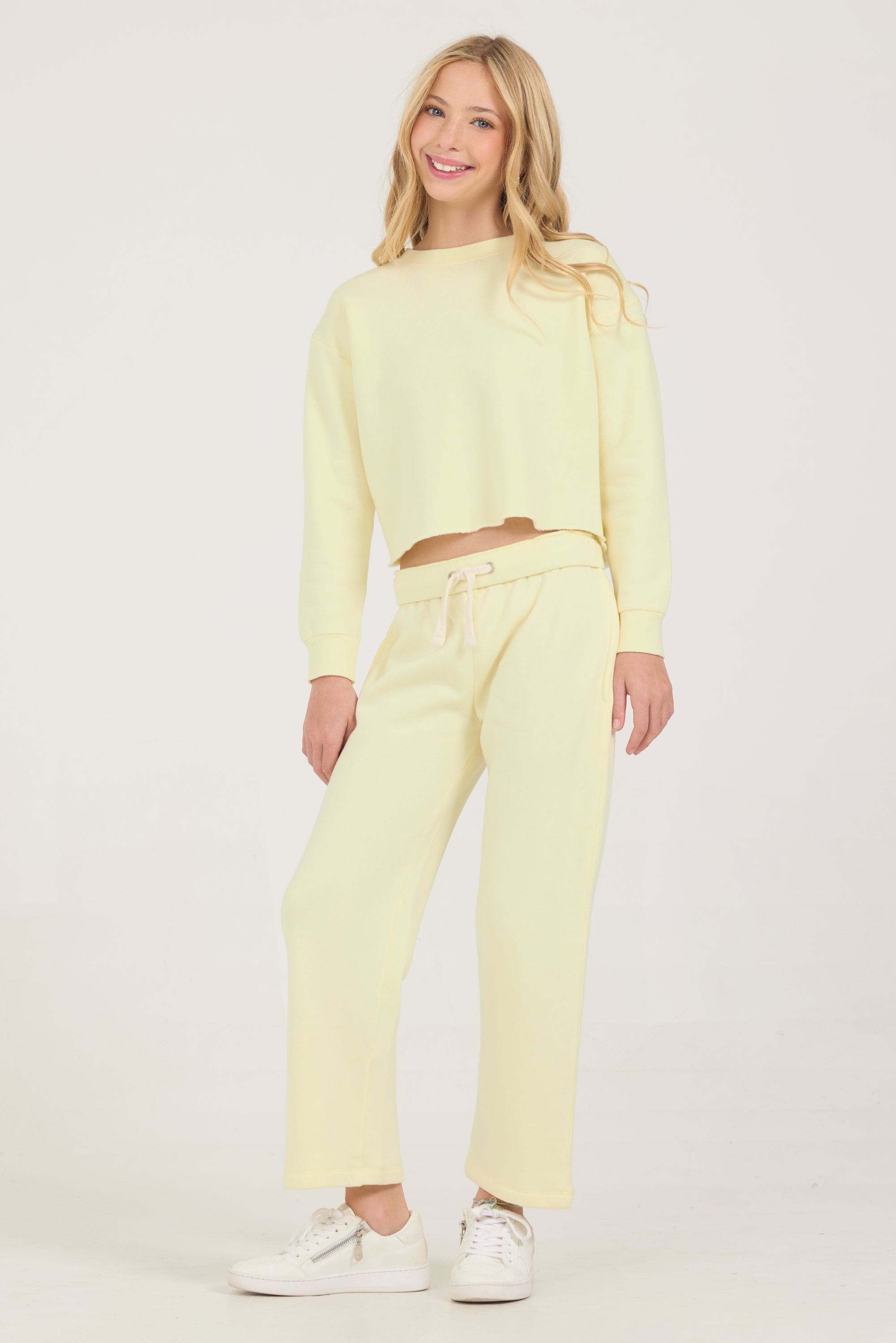 Kids Burnout Cropped Crewneck