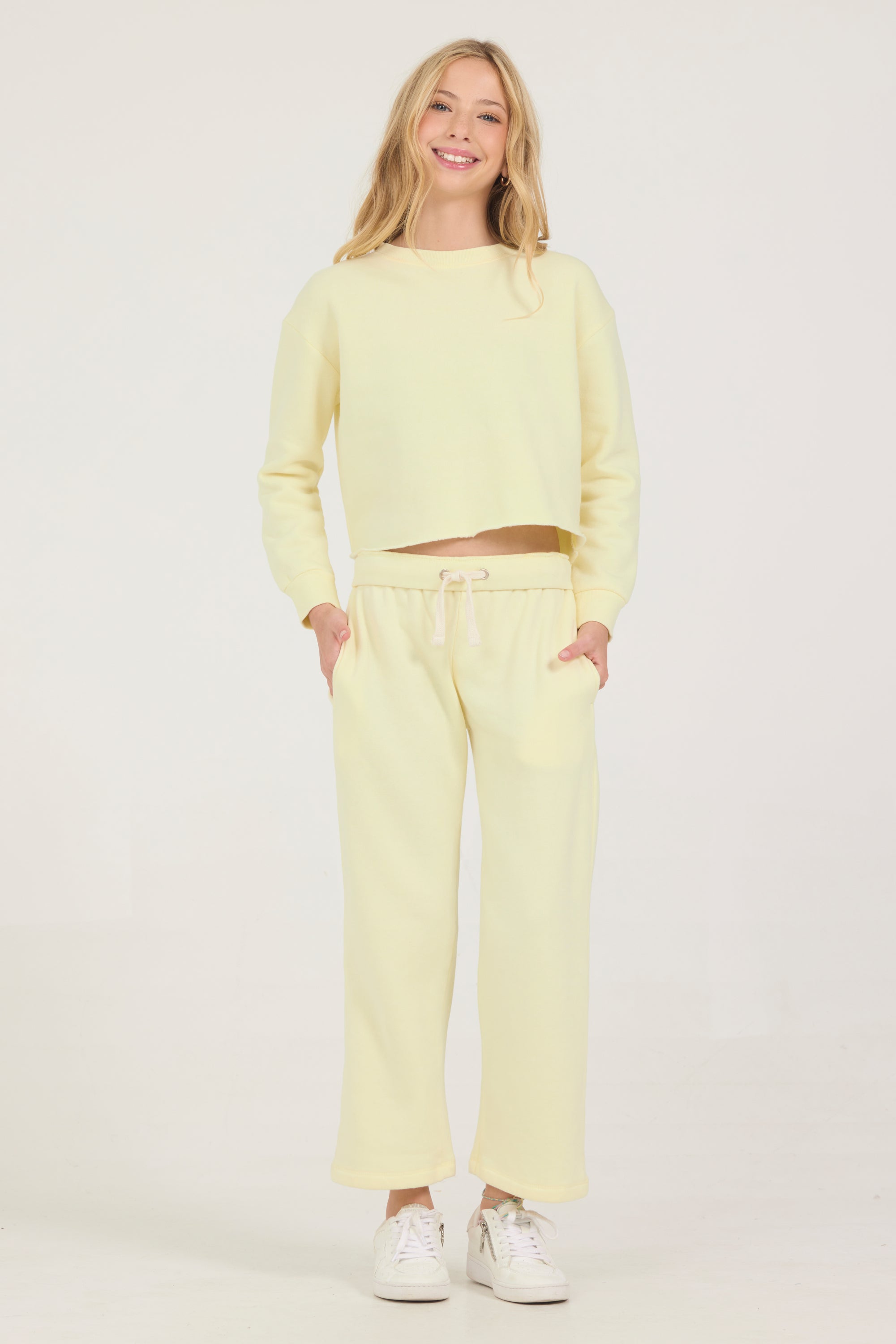 Kids Burnout Cropped Crewneck