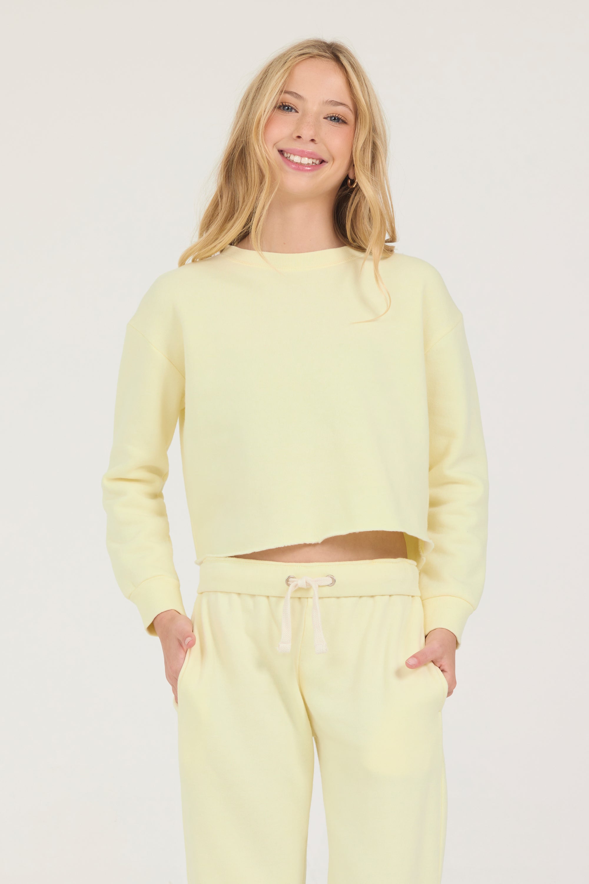 Kids Burnout Cropped Crewneck