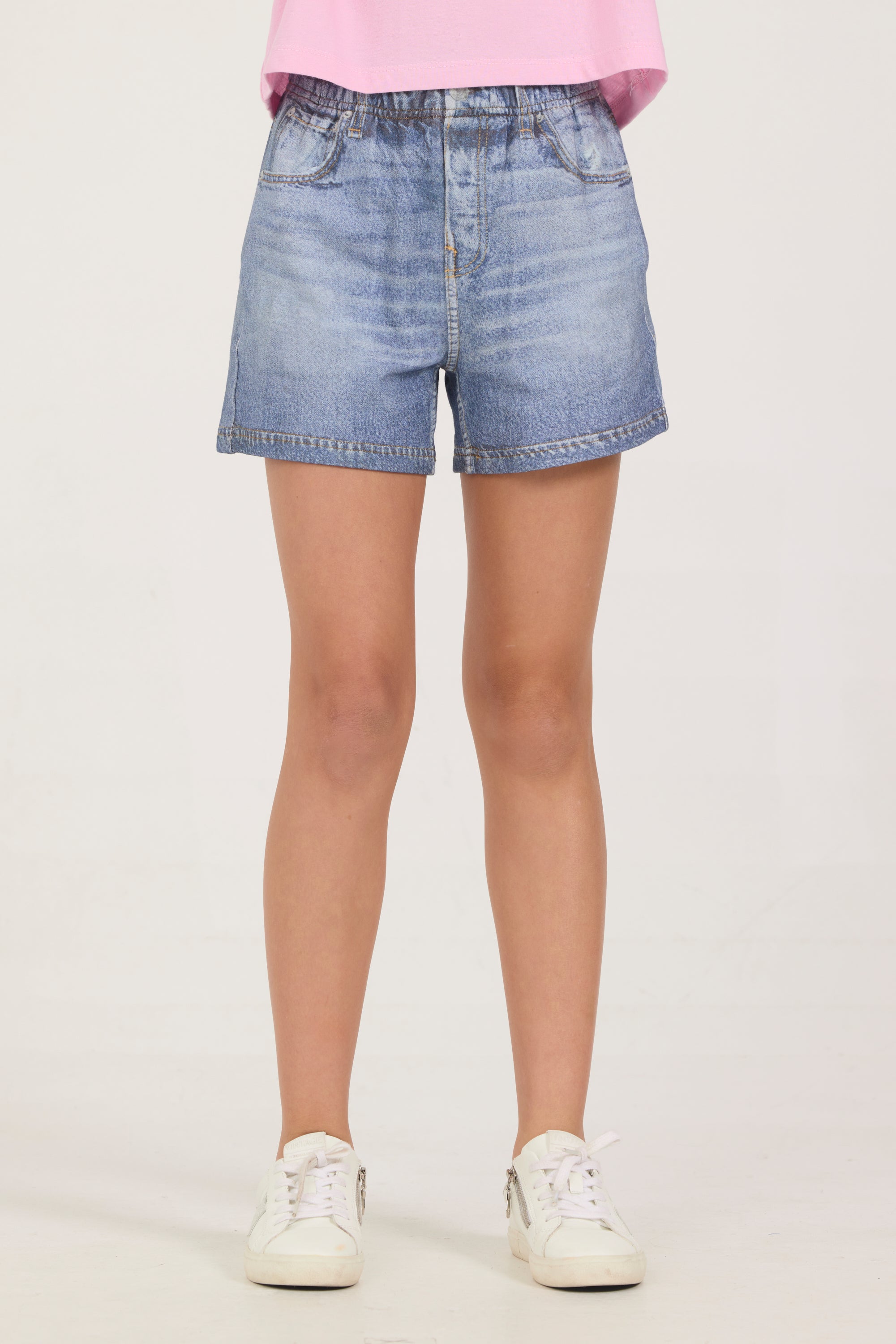 Kids Faux Denim Short
