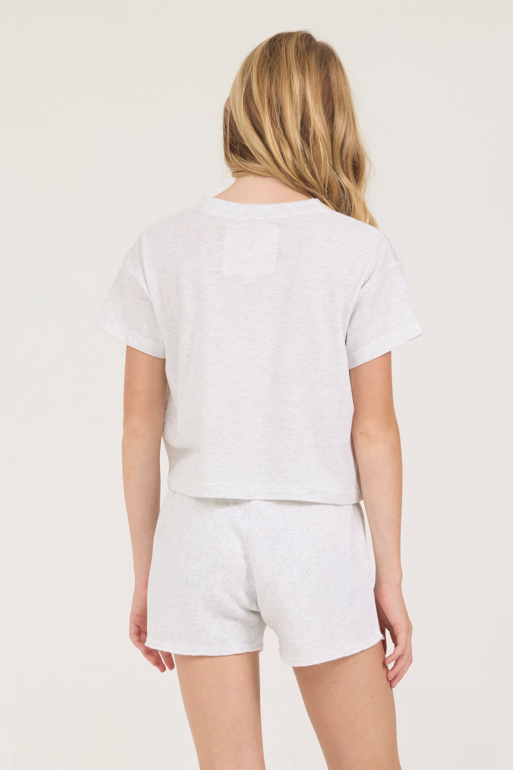 Kids Ash Grey All Thanks Bow Tee