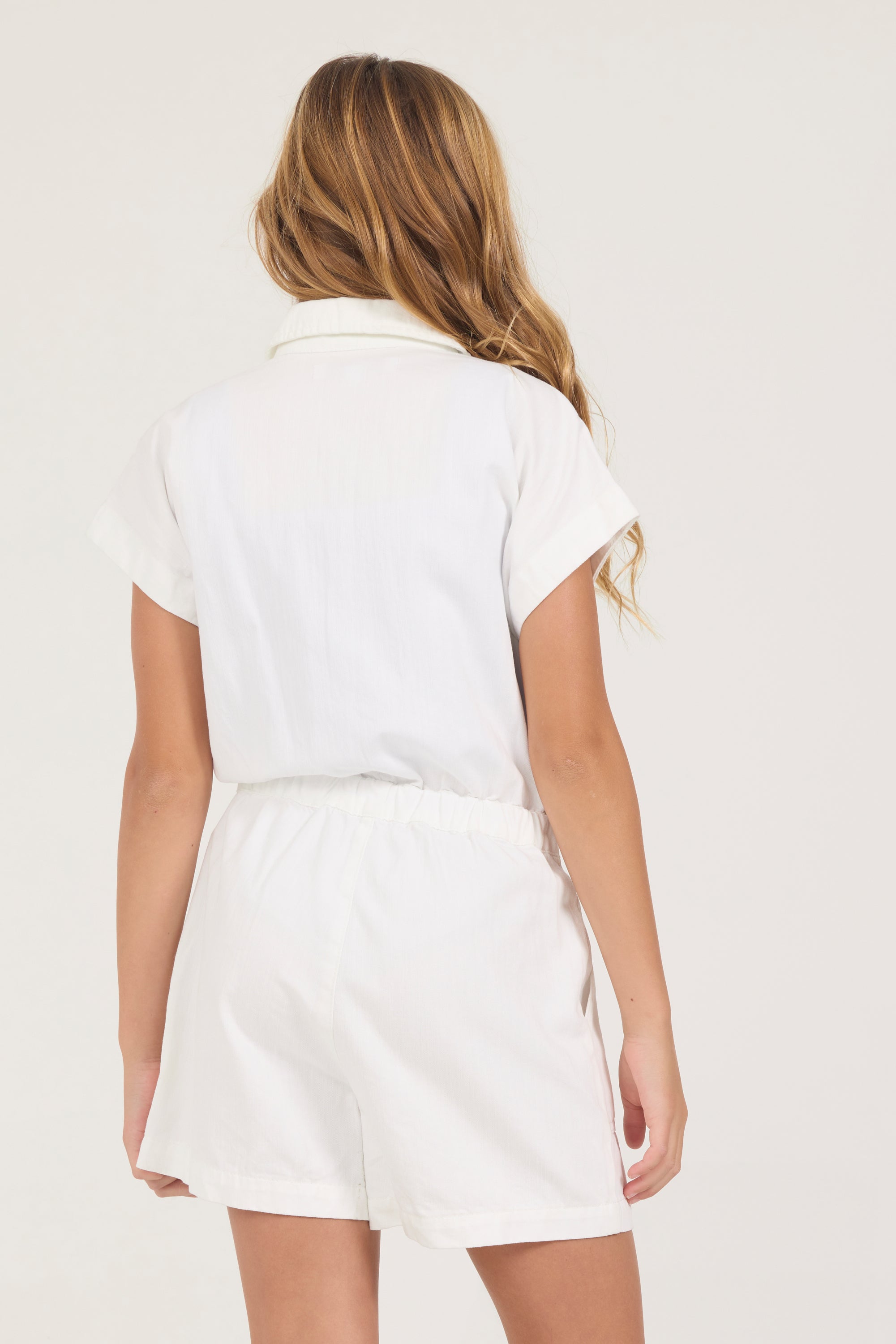 Kids S/S Zip Up Romper