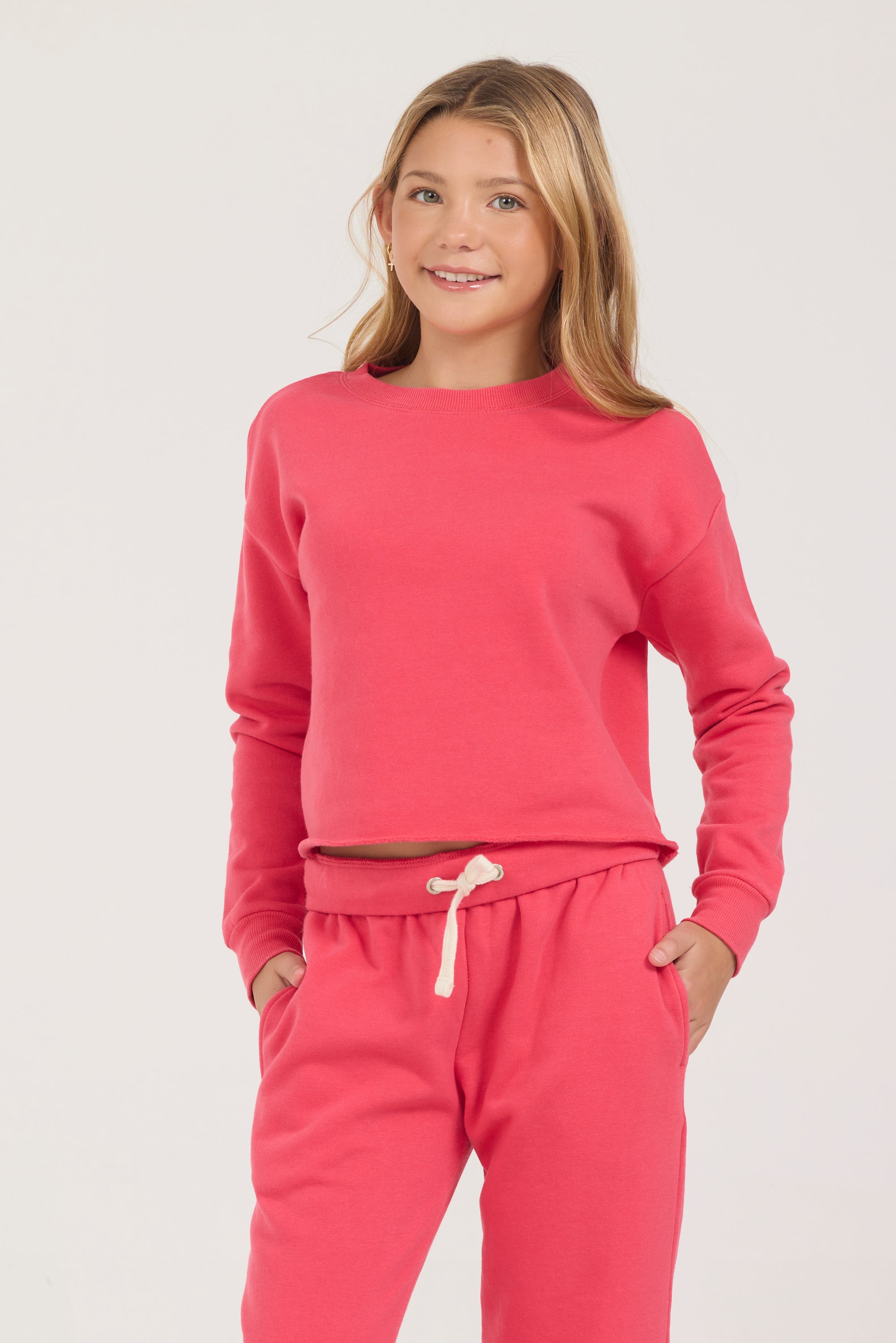Kids Burnout Cropped Crewneck