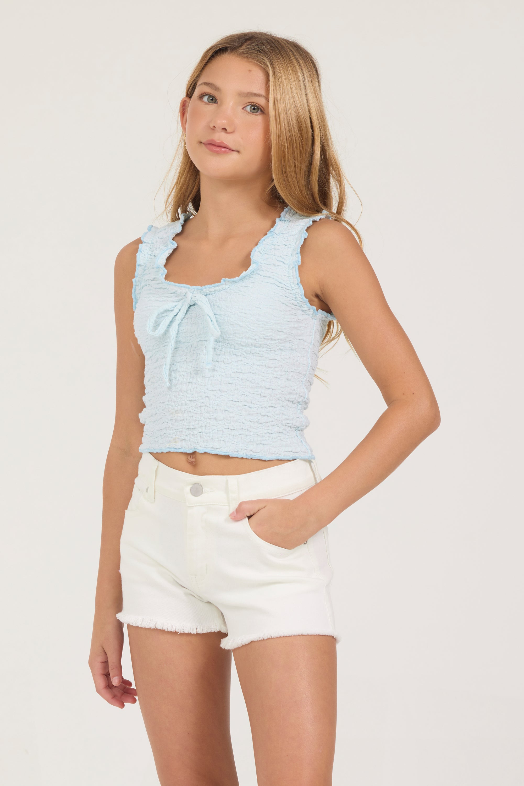 Kids Smocked Tank with Bow