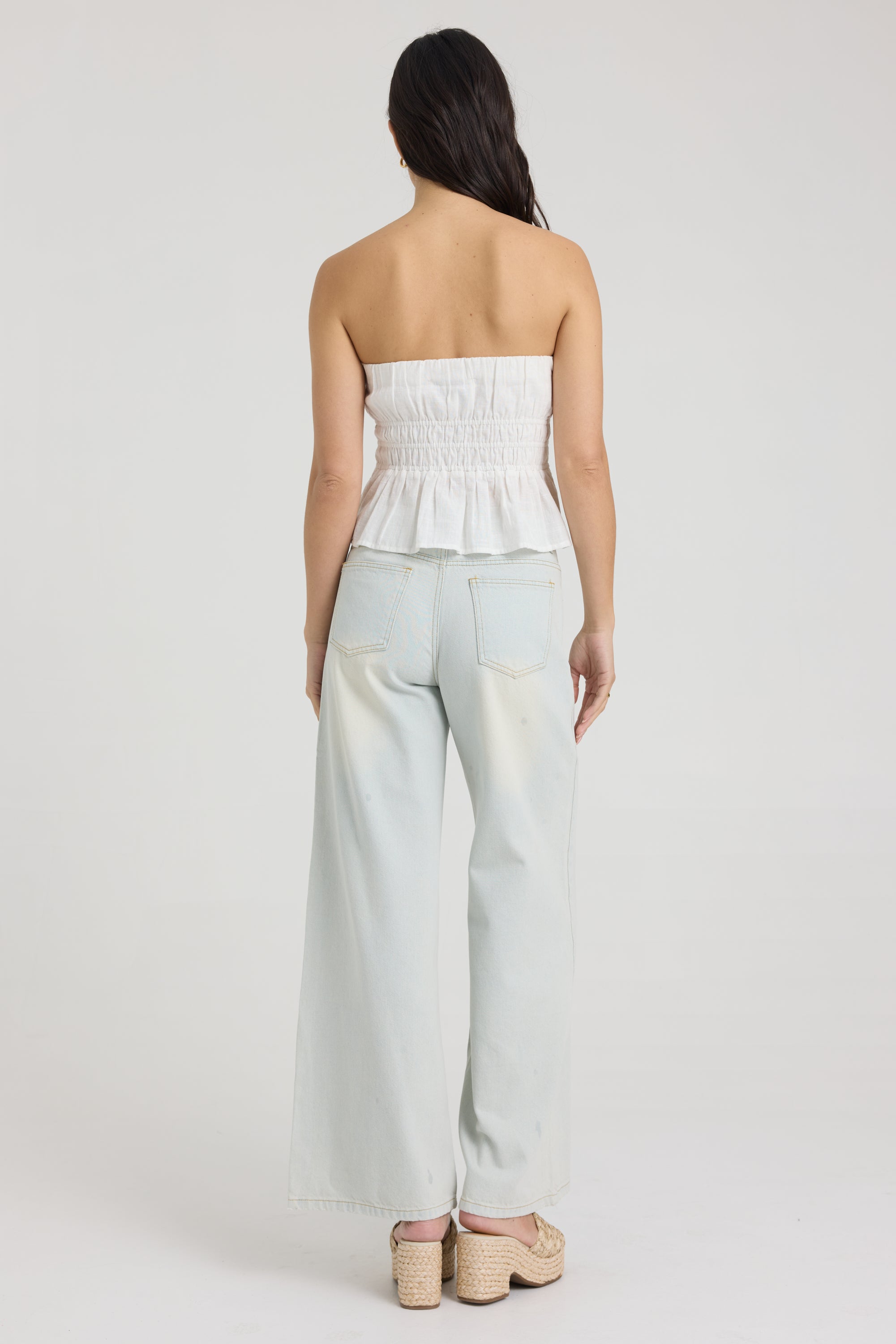 Linen Blend Halter Top