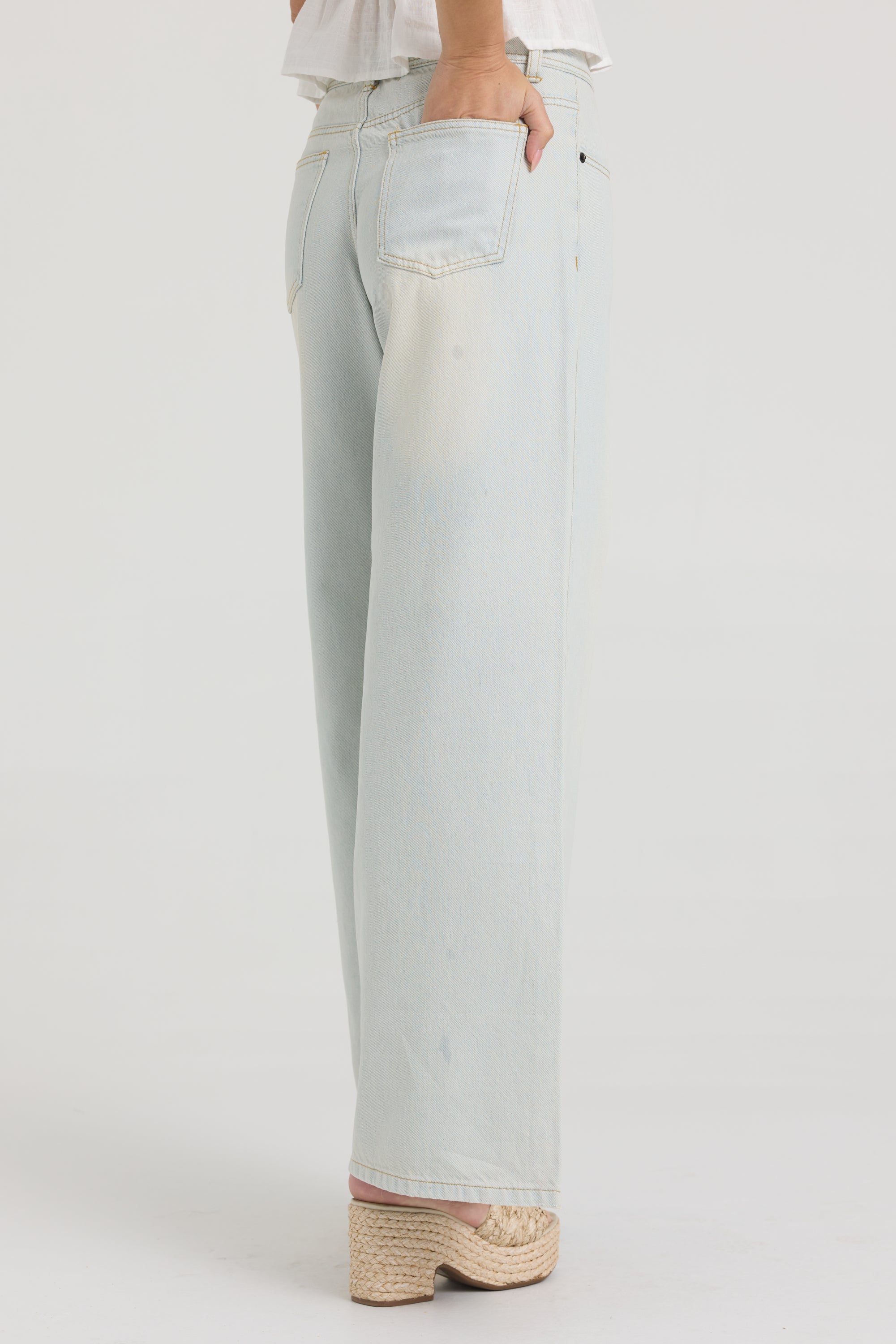 Stretch Linen Denim Pant