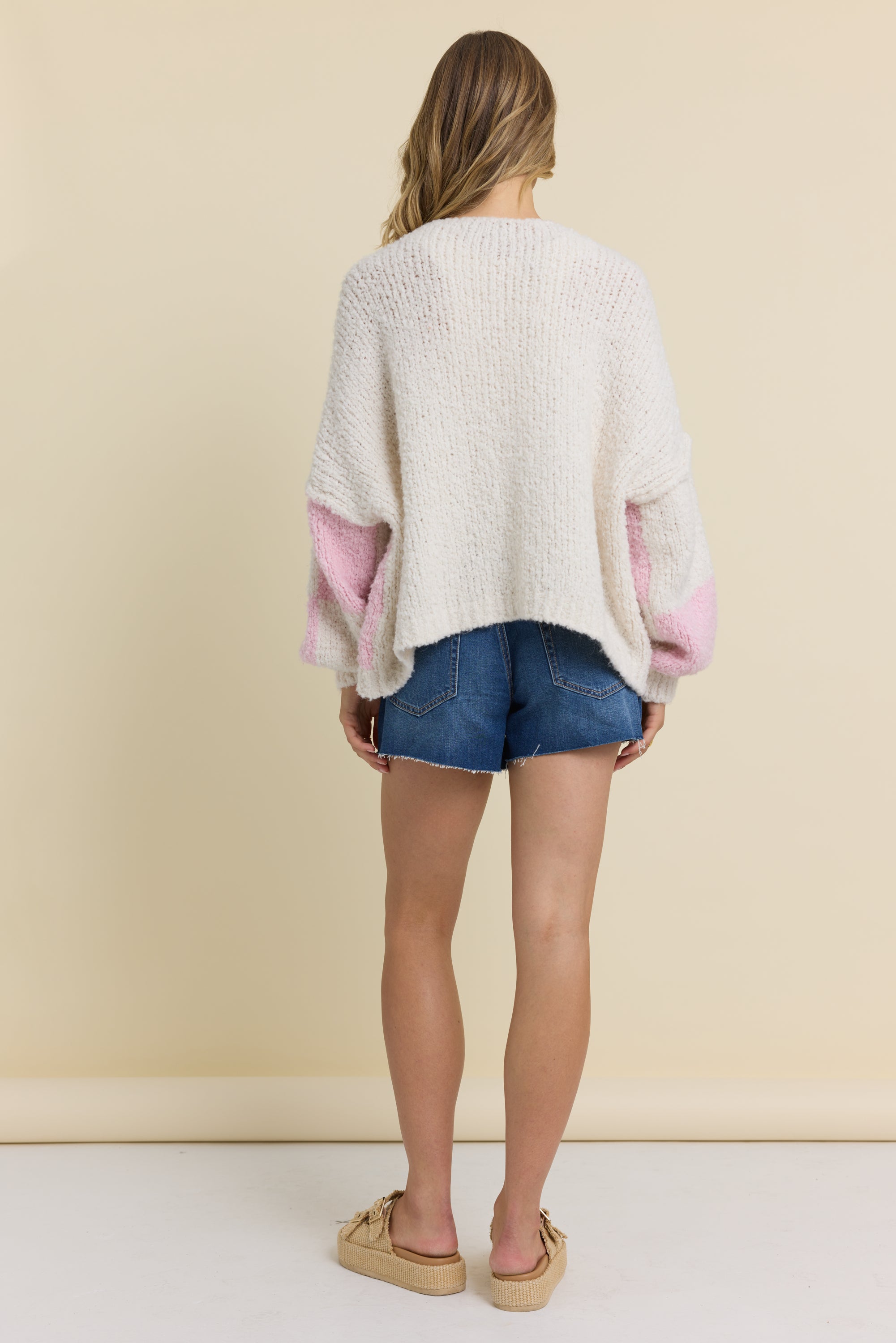 Checkered Knit Cardigan