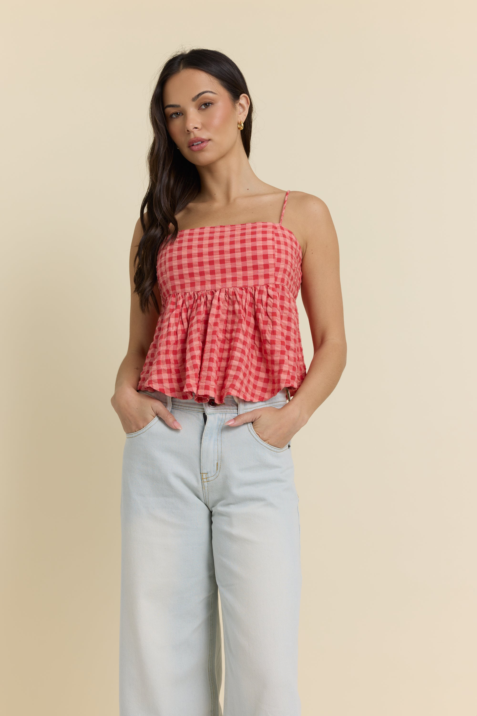 Woven Flowy Top