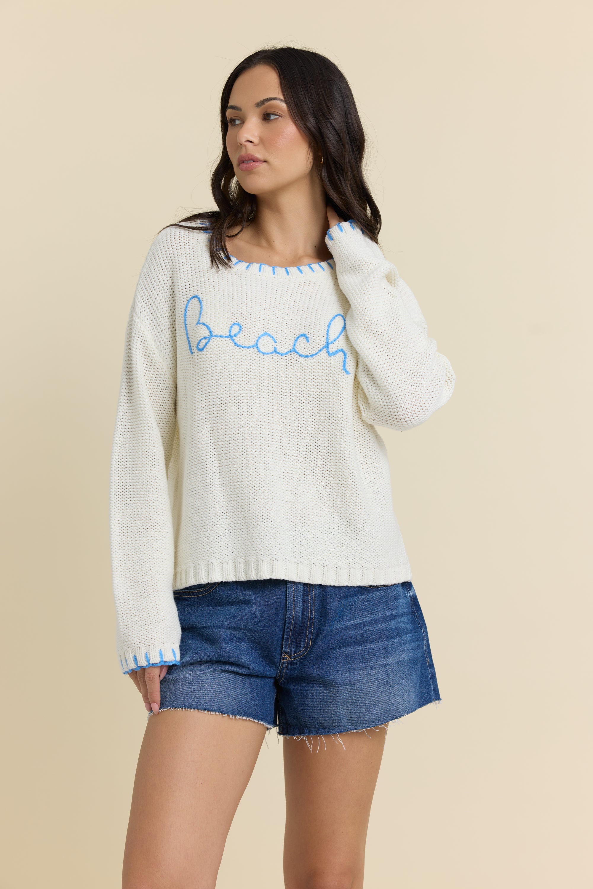 Beach Sweater with Whip Stitch