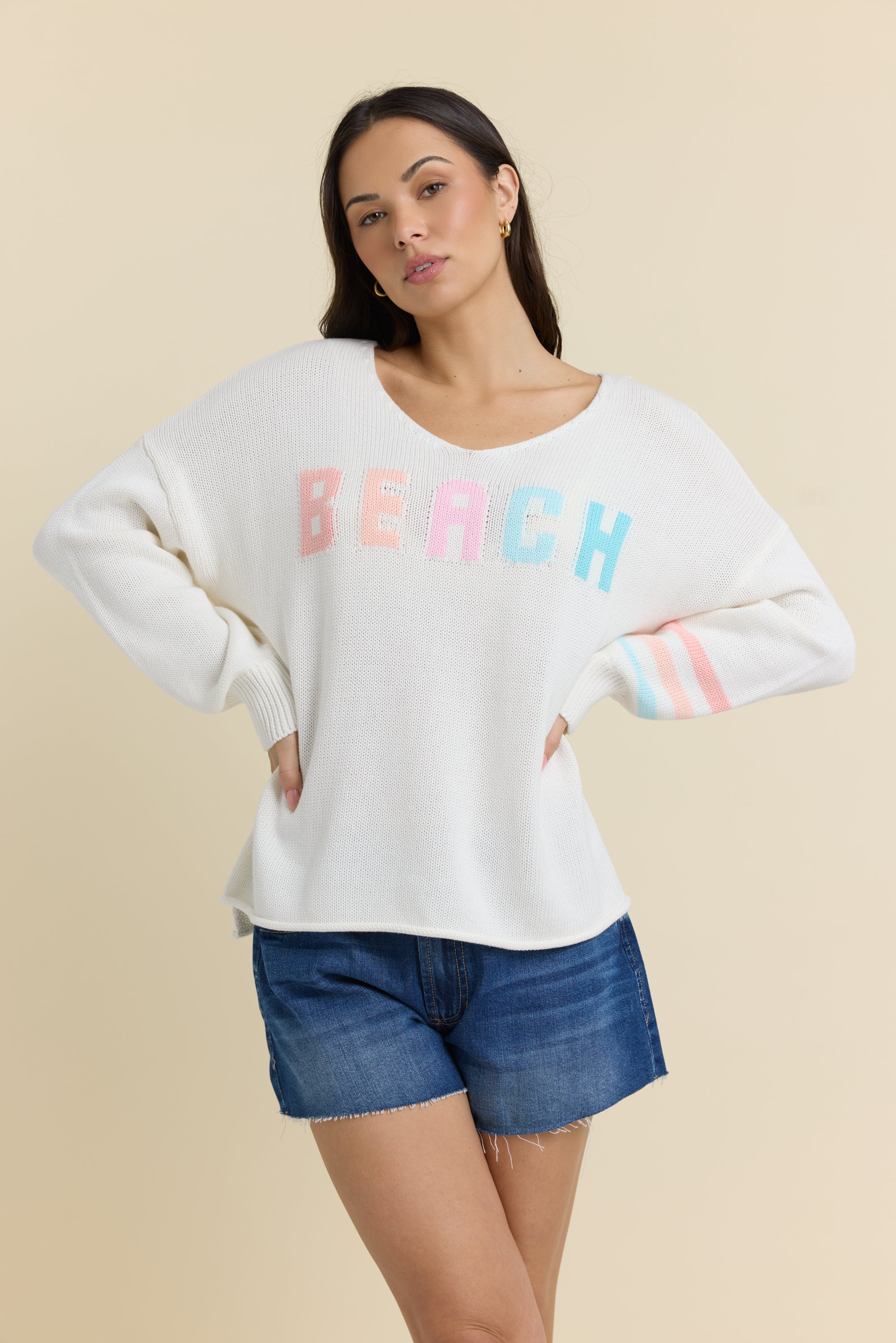 【オリーブ（37）】Hunakai Beach Sweater Beach Sweater