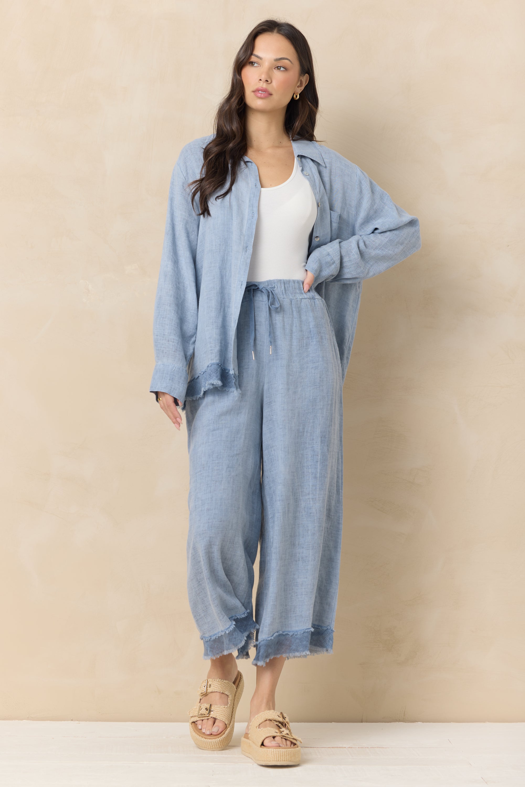 Drapey Linen Button Down