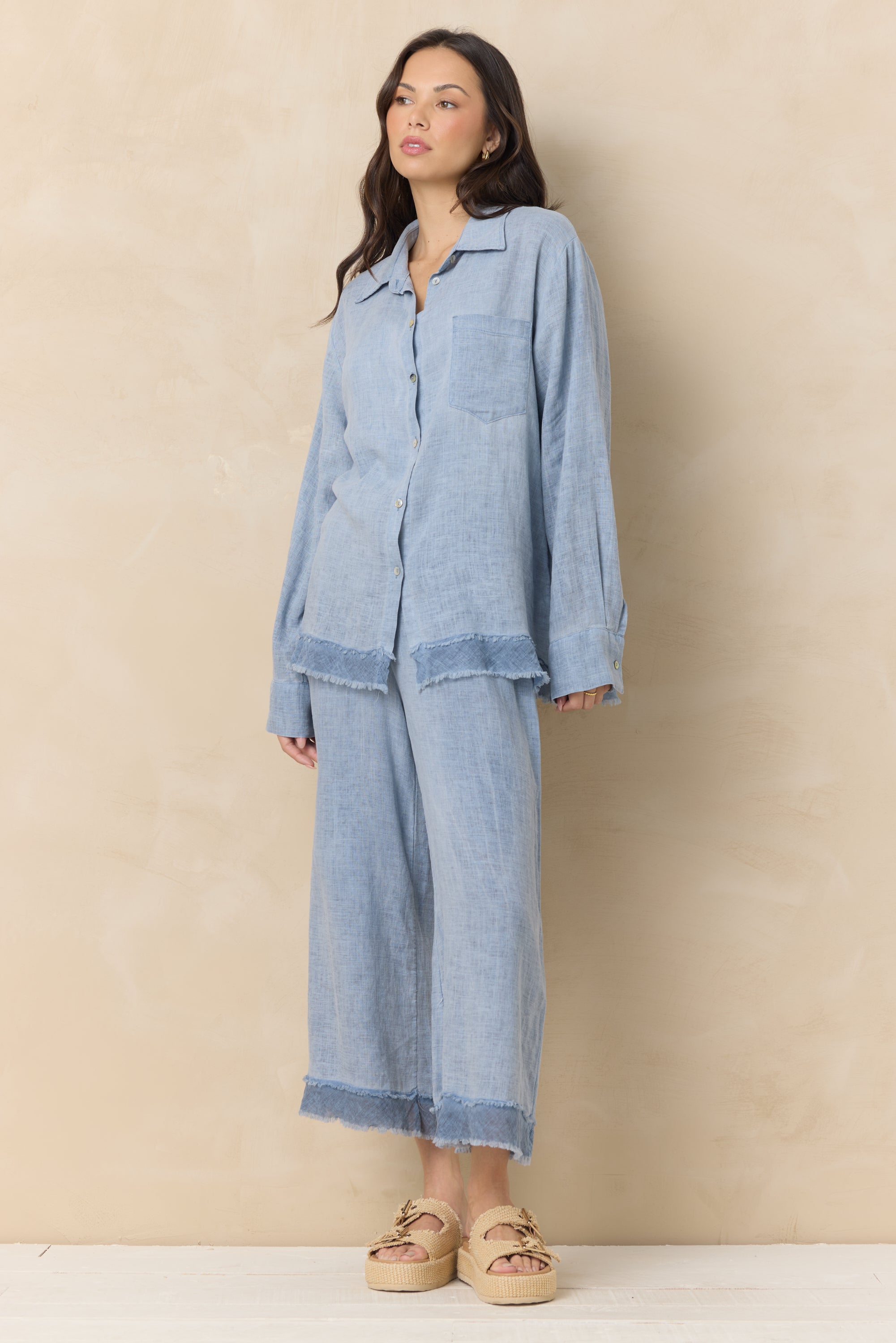 Drapey Linen Button Down