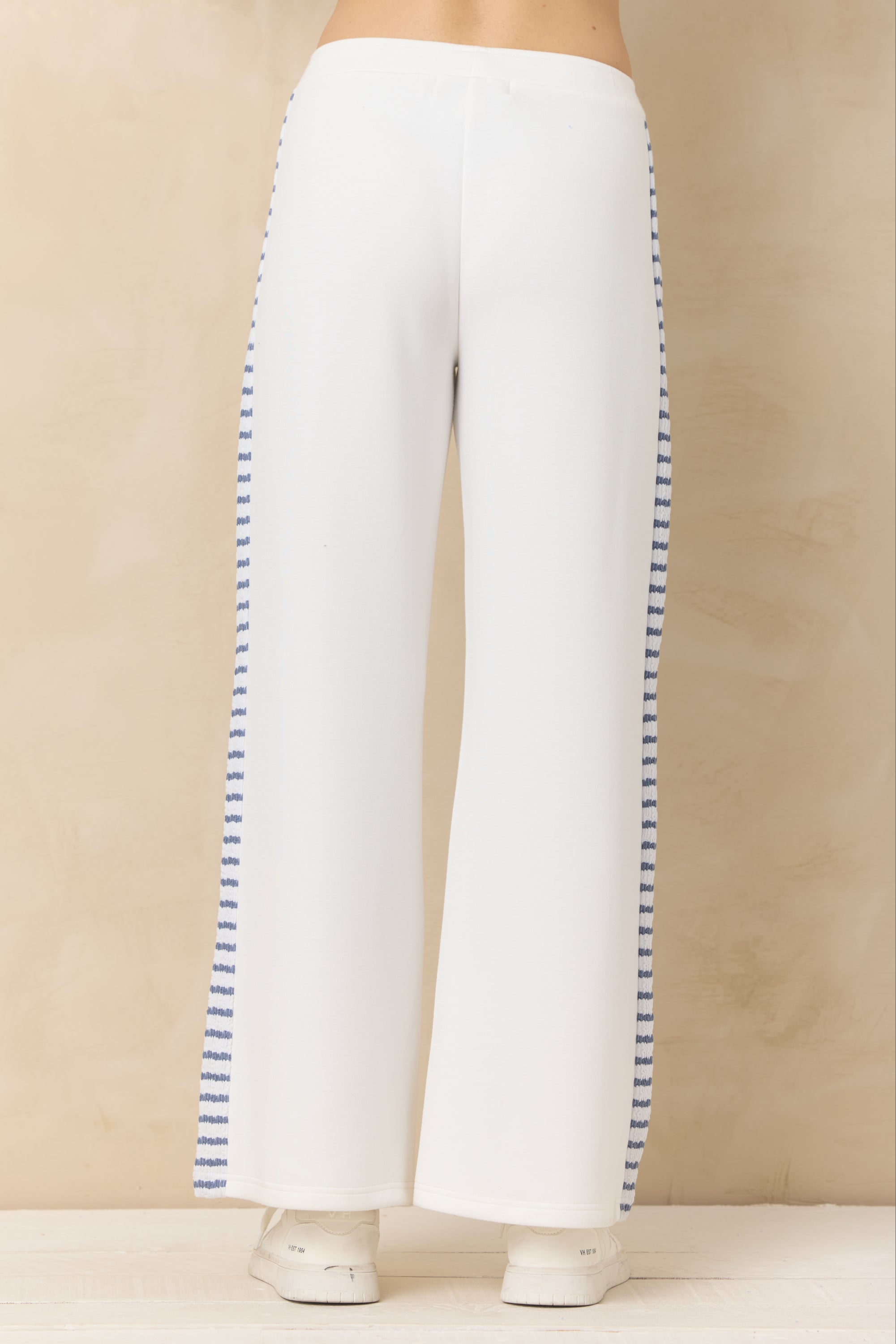 Wide Leg Pant with Striped Side