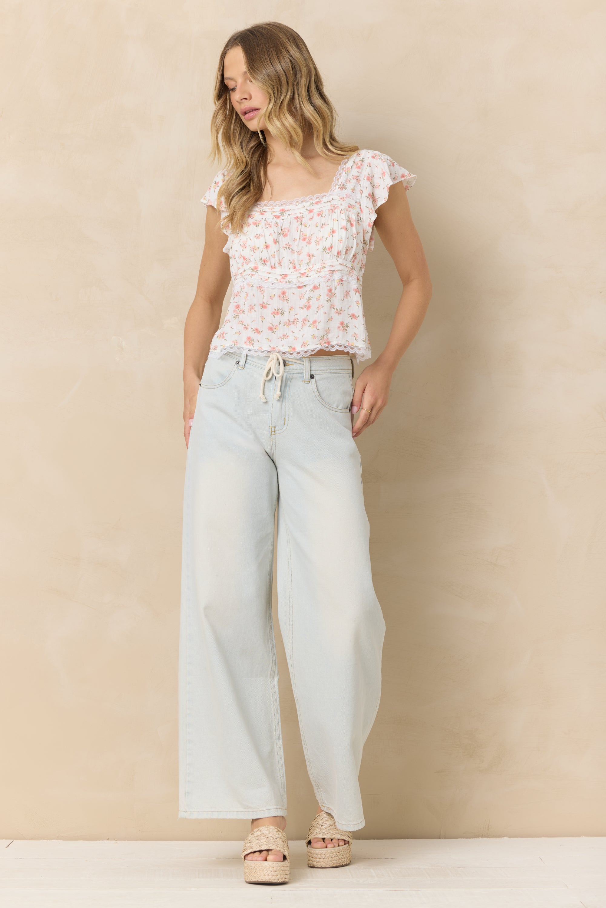 Printed Woven Top