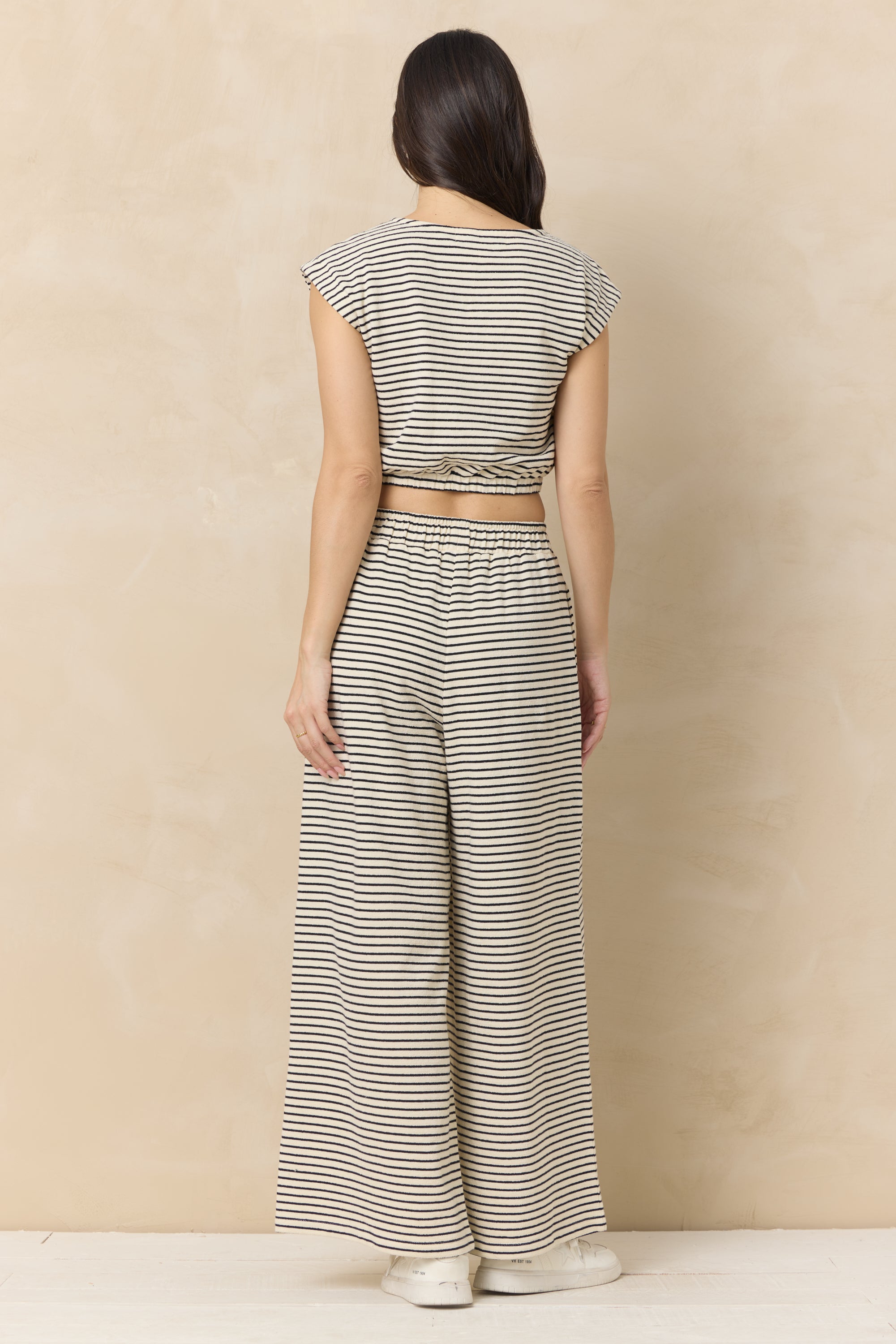 Striped French Terry Cloth Top