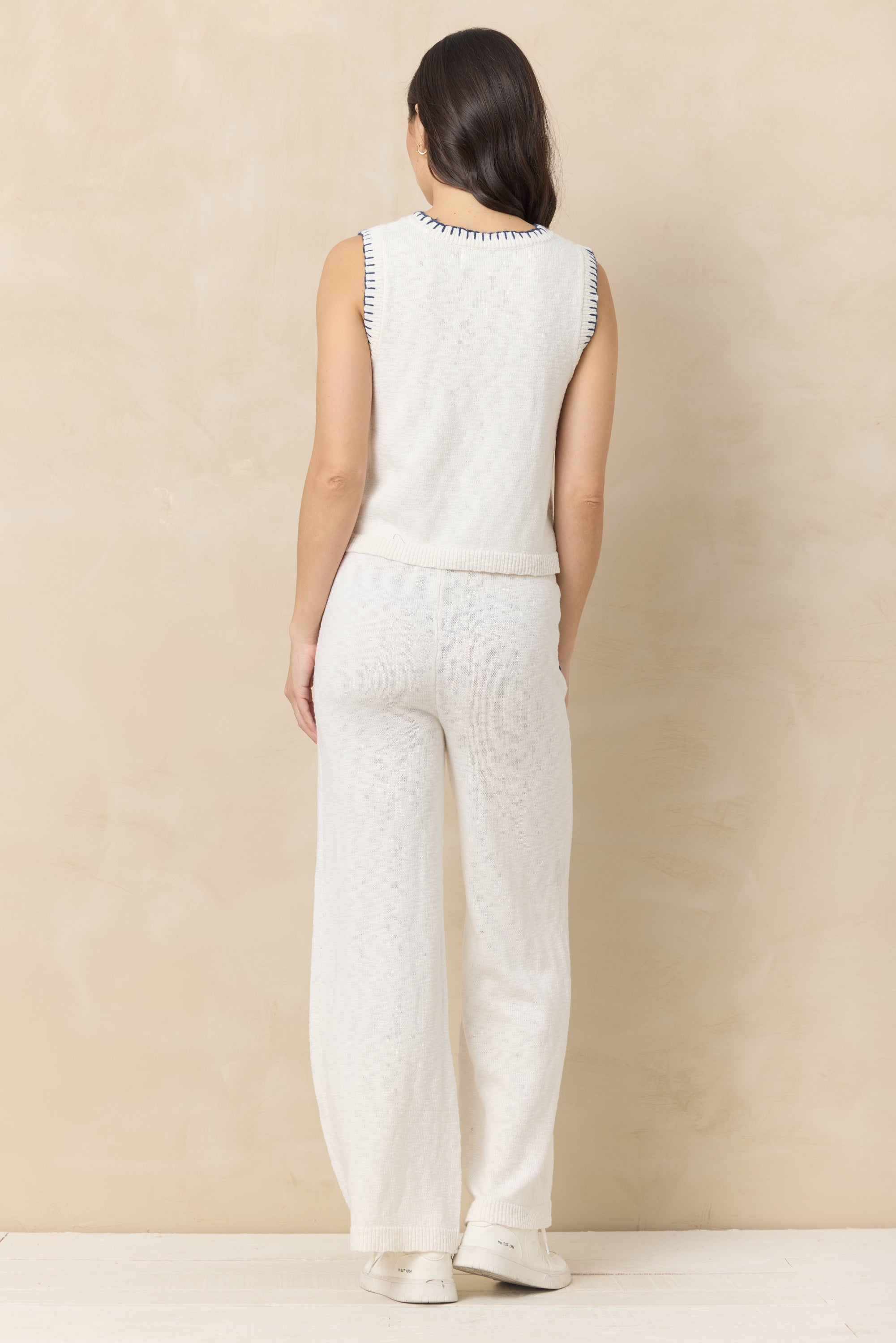 Knit Vest with Whipstitch