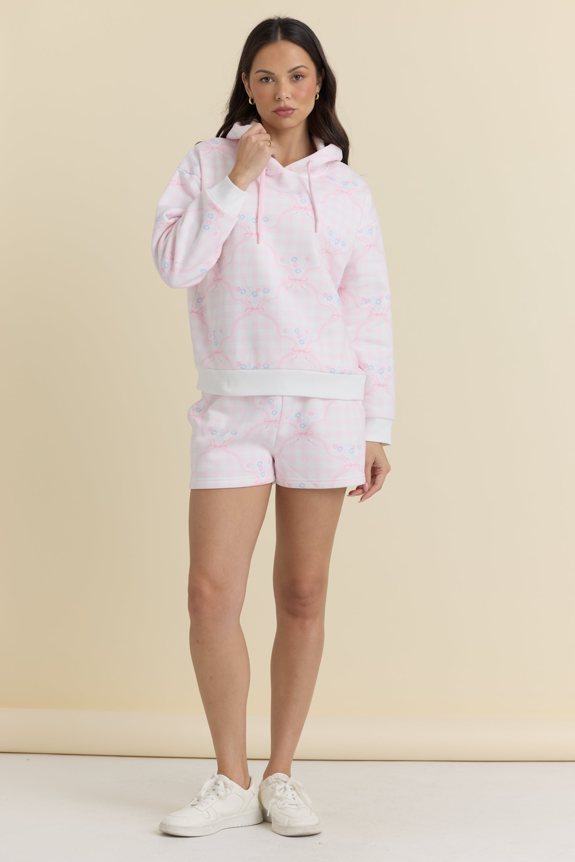 Proweave Gingham Printed Hoodie