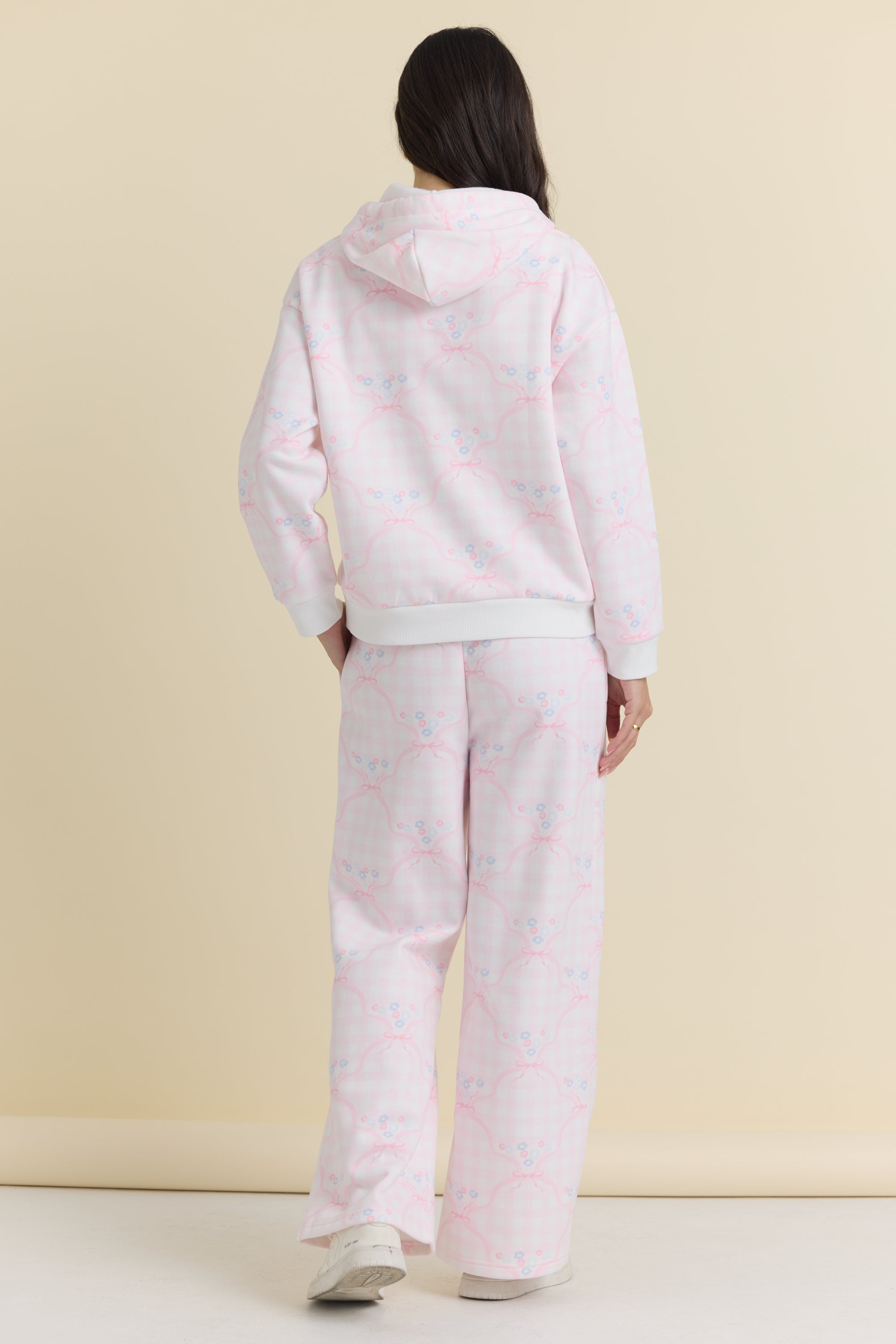 Proweave Gingham Printed Hoodie