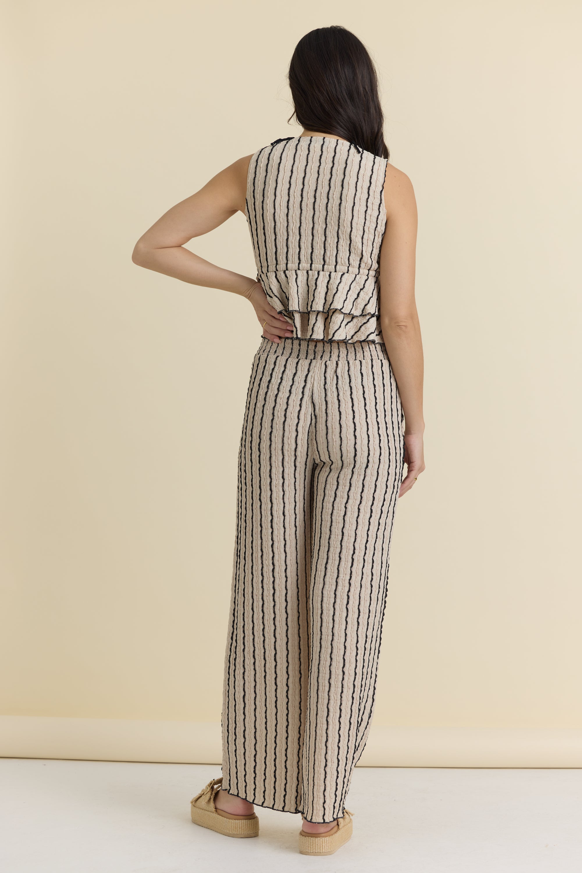 Novelty Knit Front Tie Top