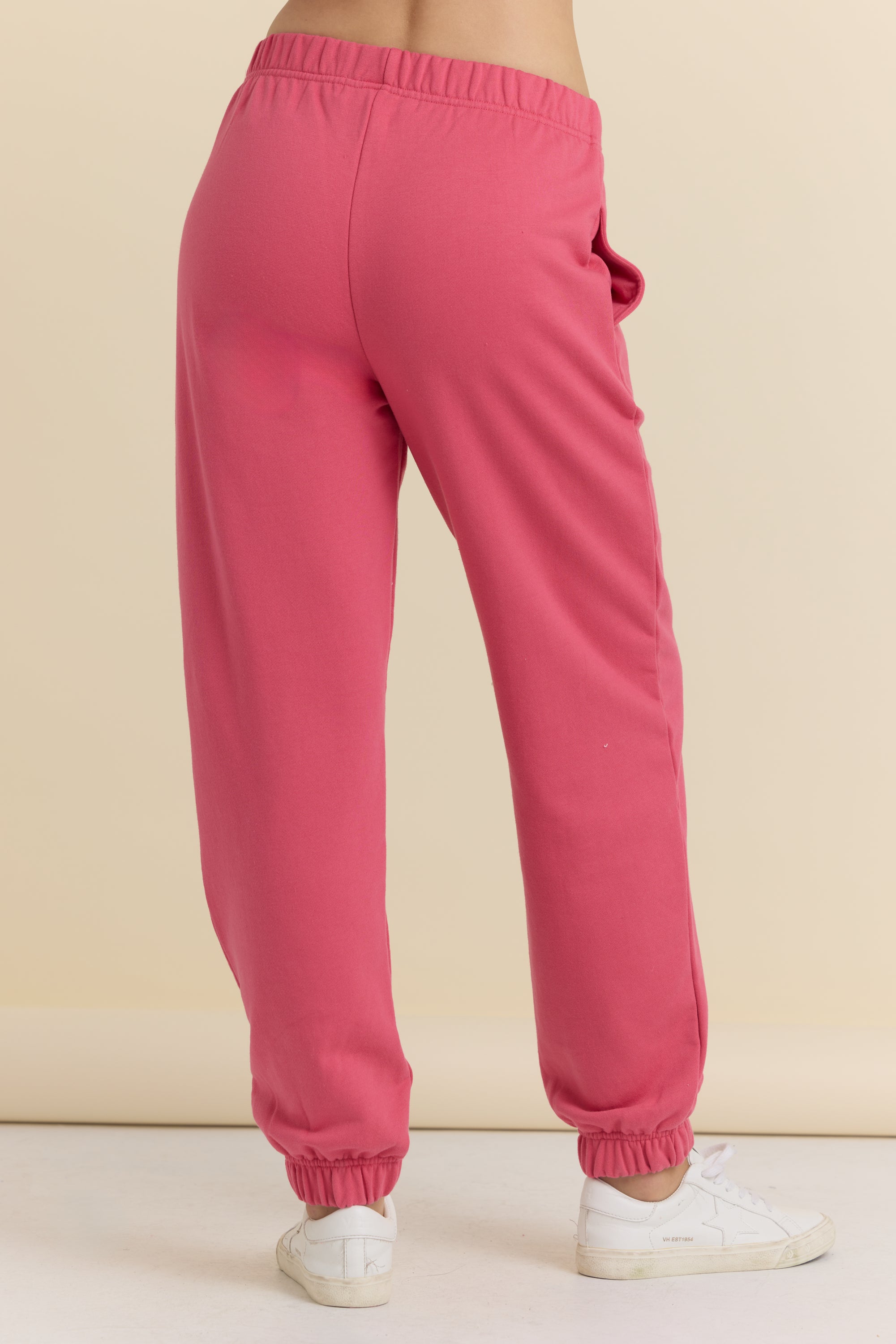 Heart Embroidered French Terry Joggers