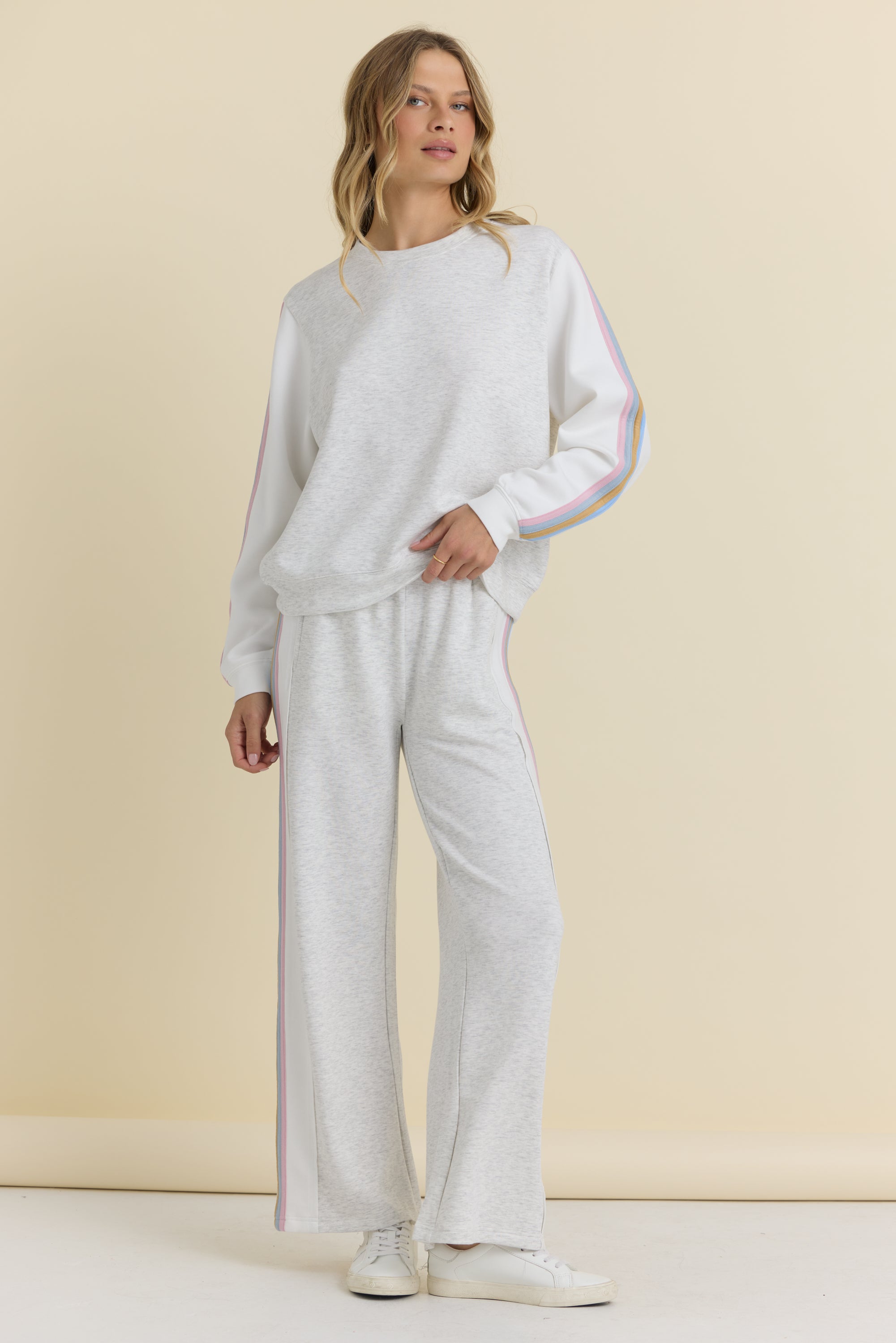 Striped Cloud Crewneck