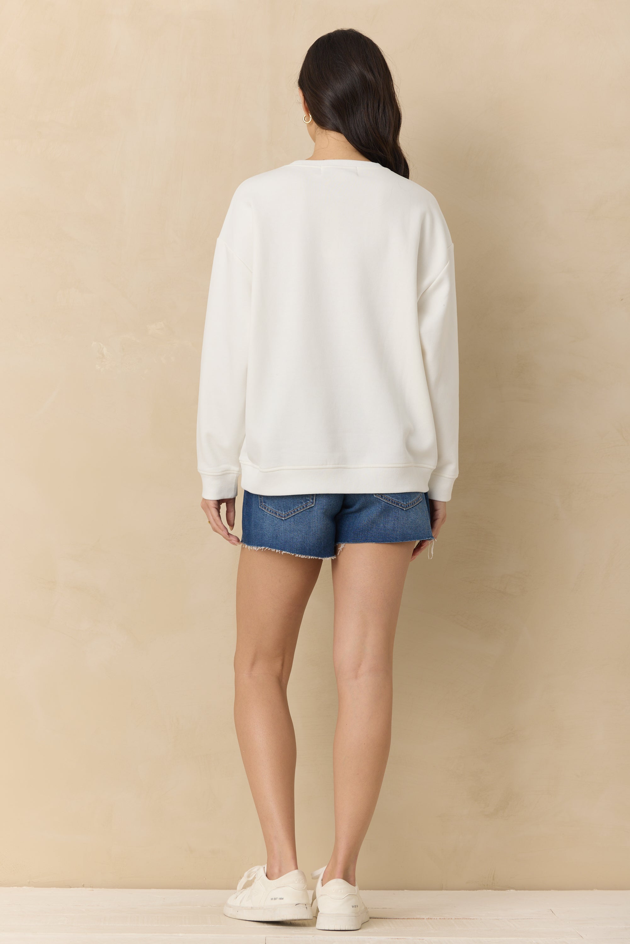 Surf Wash Teddy Applique Crew