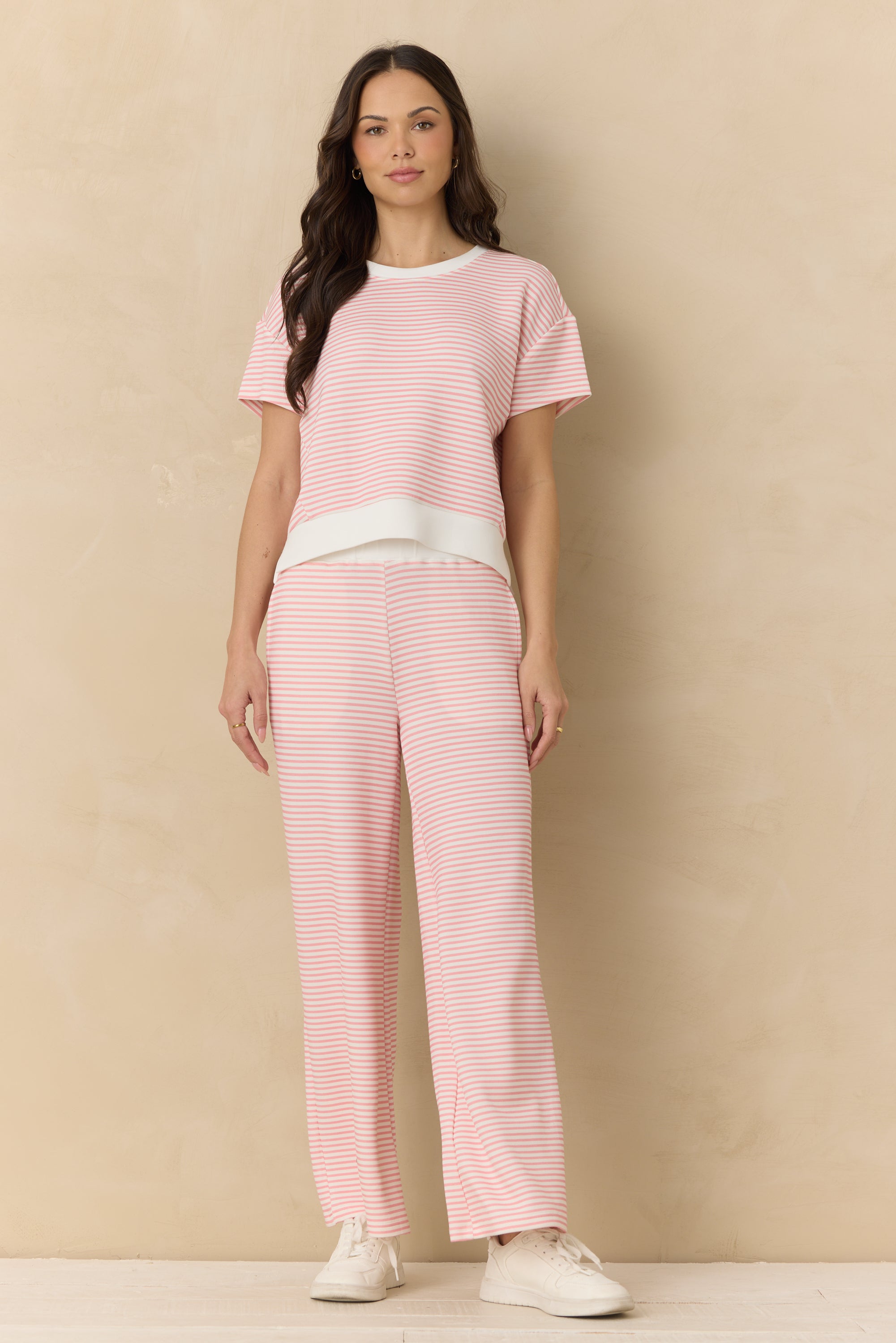 Striped Cloud Fleece Tee