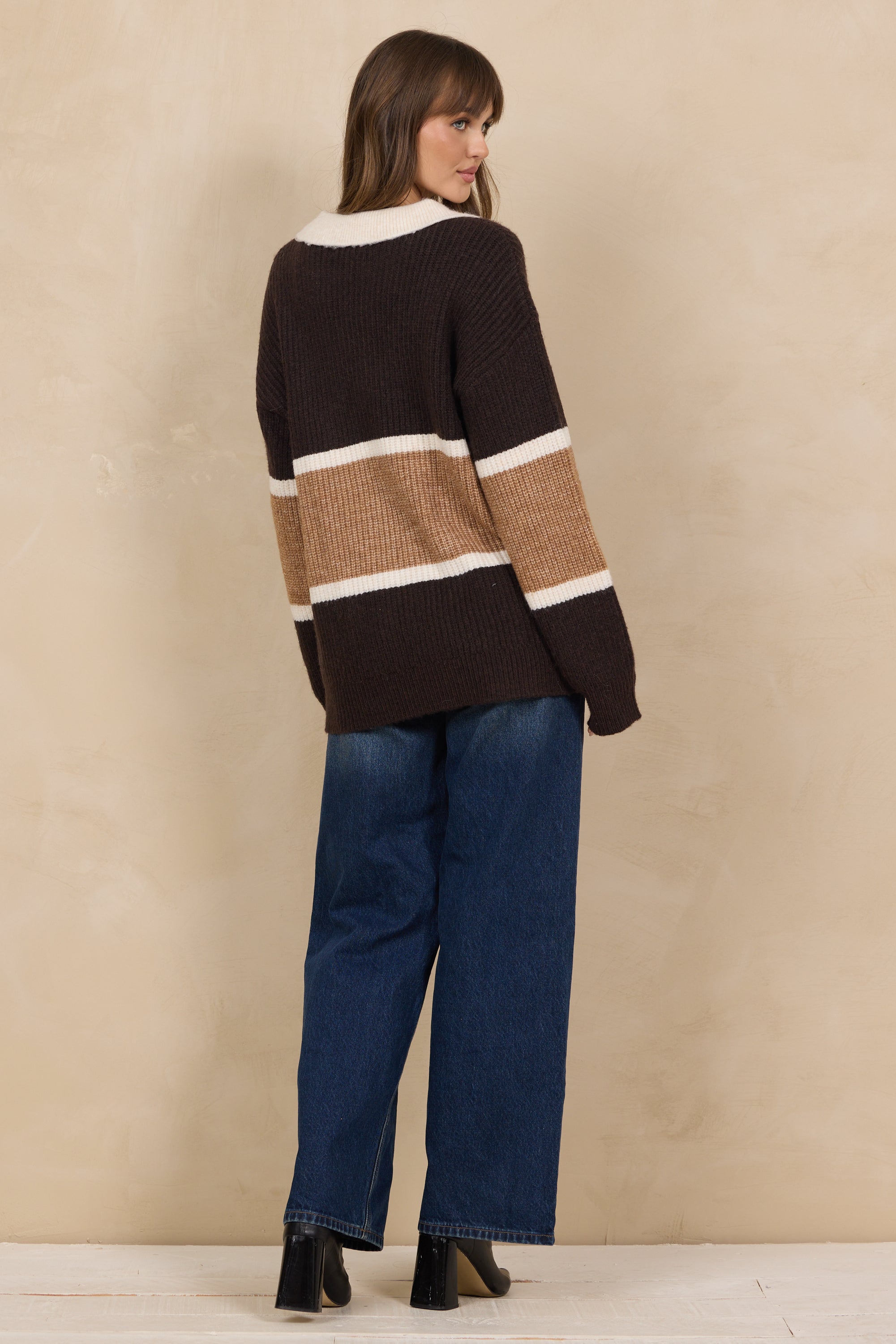 Buffalo Stripe Collar Sweater