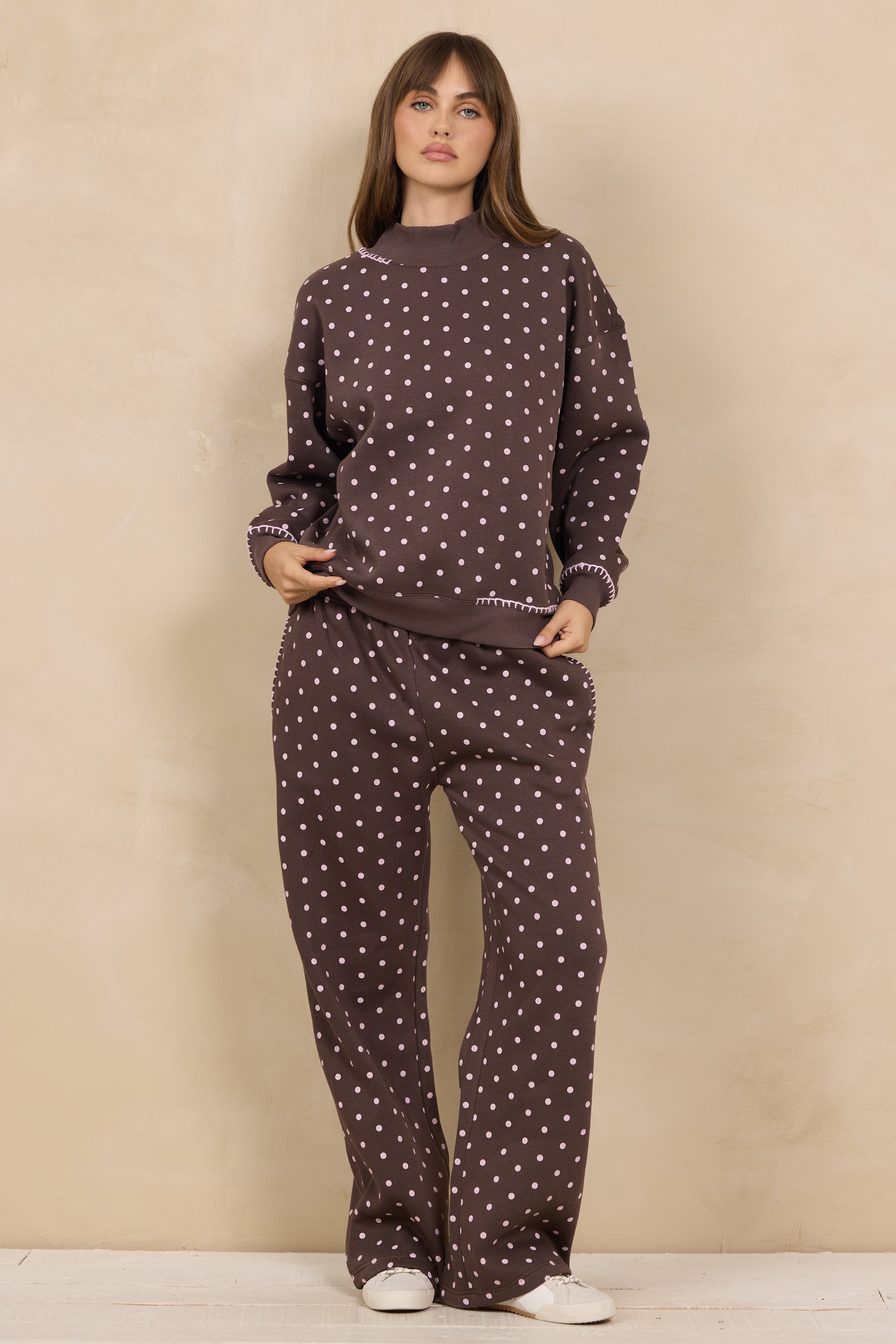 Printed Essential Fleece Pant W/ Whipstitch