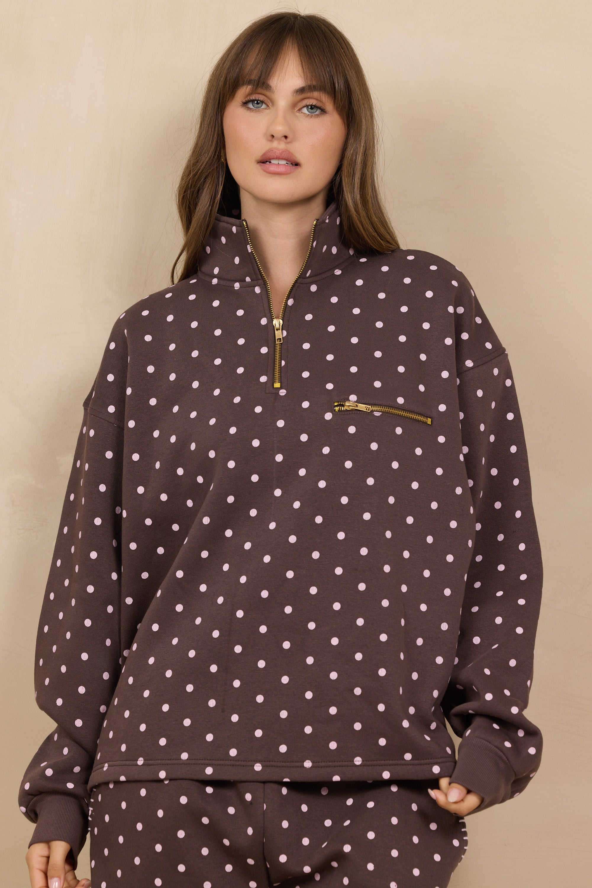 Printed Essential Fleece Quarter Zip