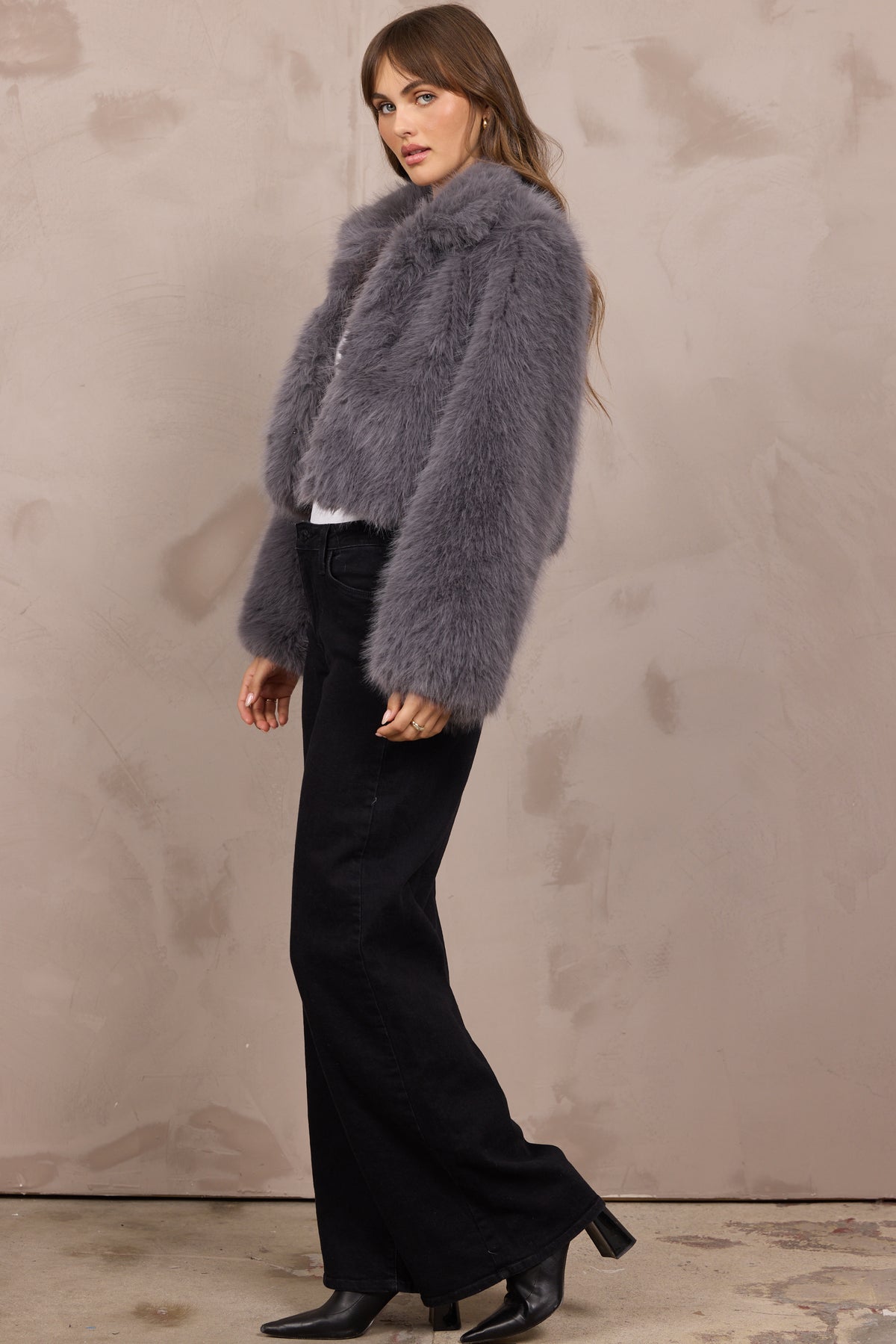 Cropped Fur Jacket