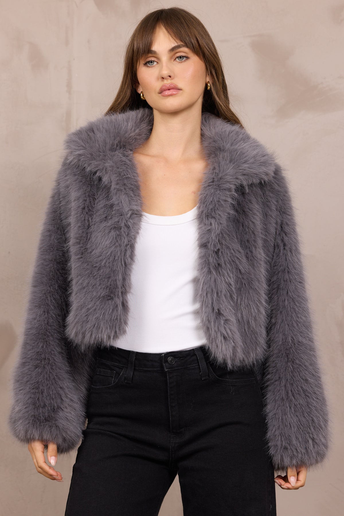 Cropped Fur Jacket
