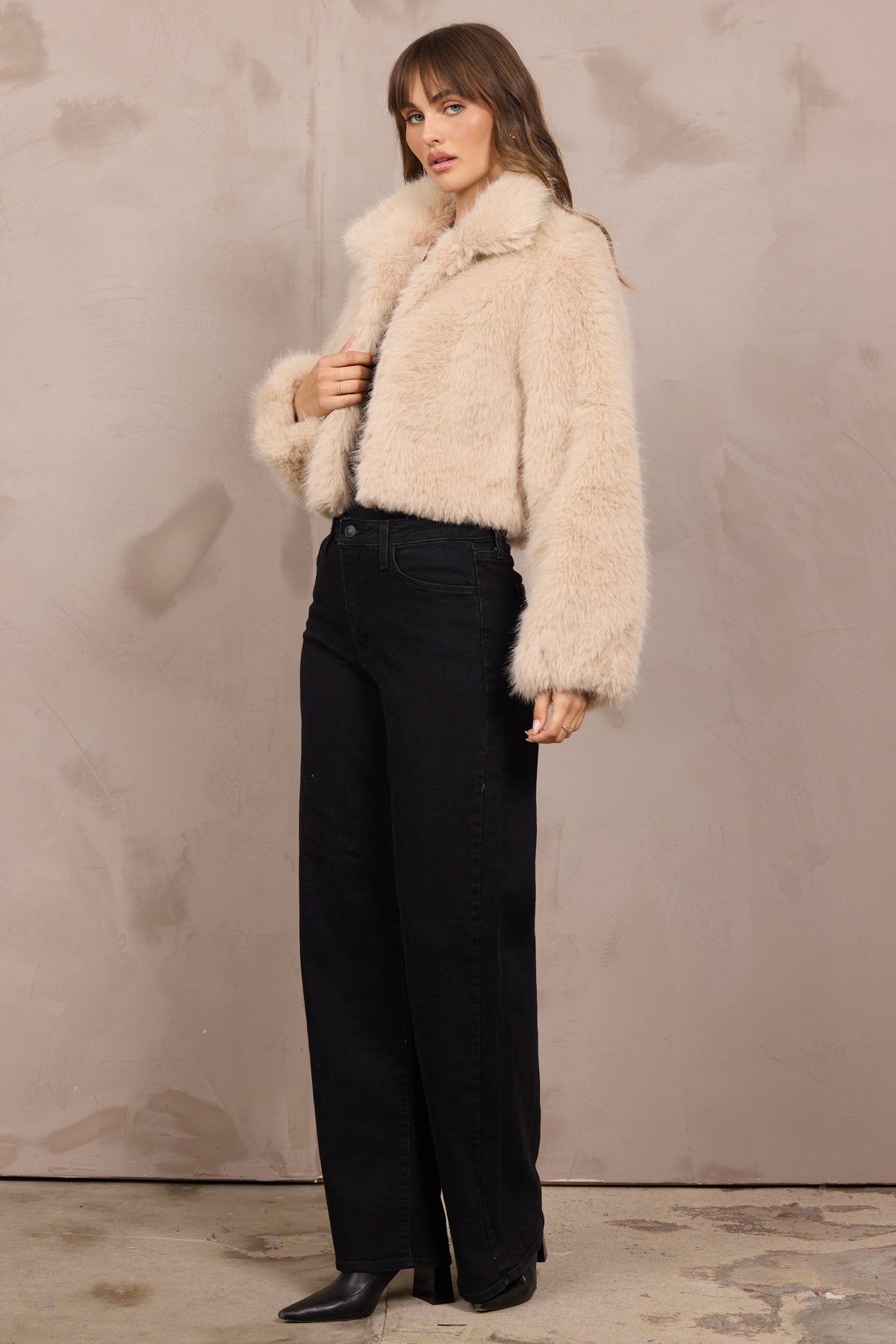 Cropped Fur Jacket