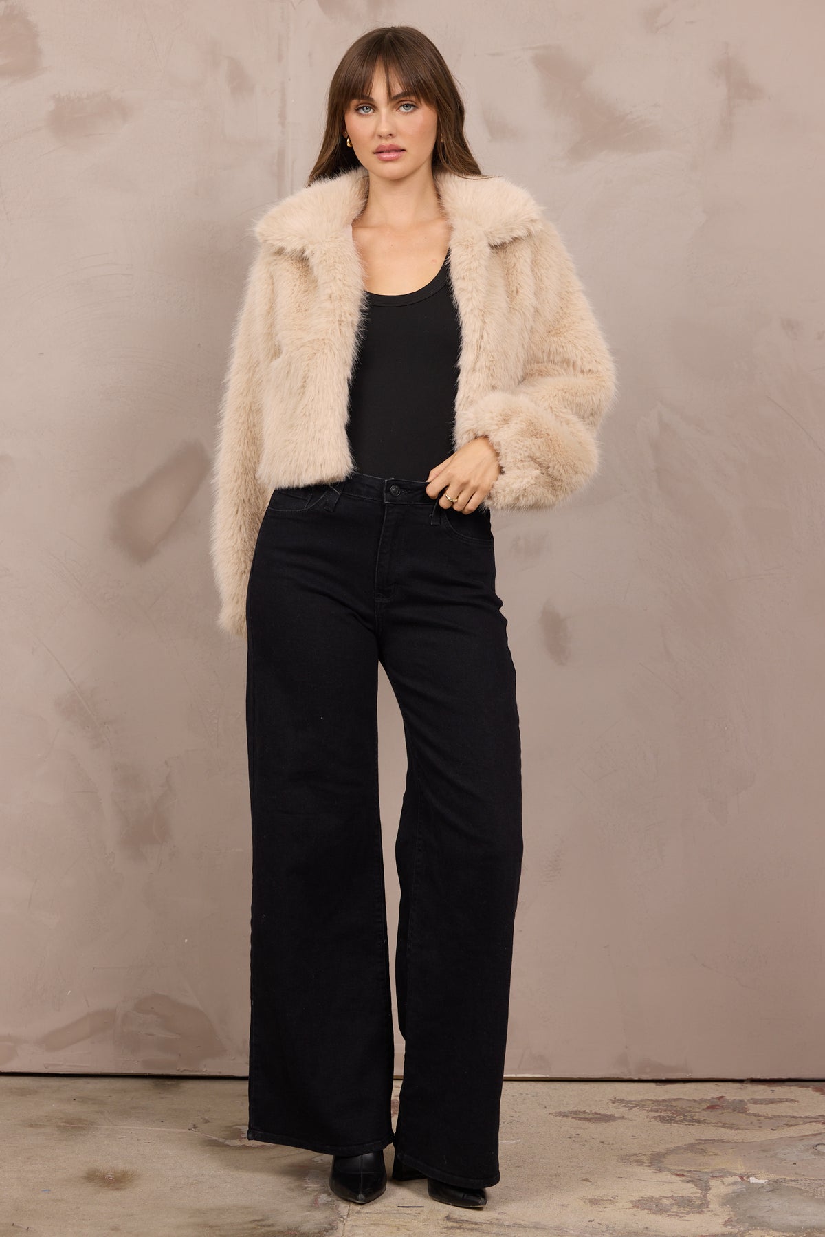 Cropped Fur Jacket