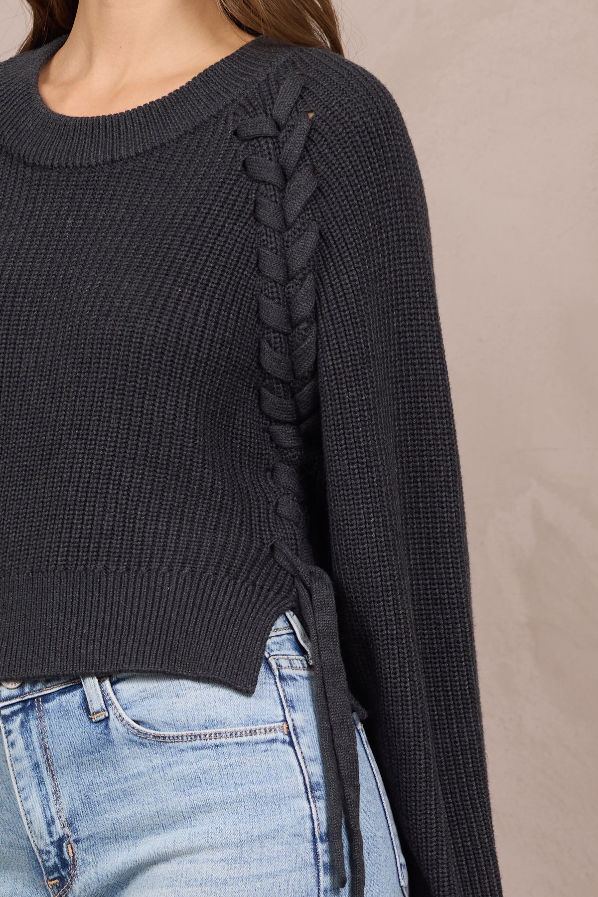 Sweater w/ Braided Detail