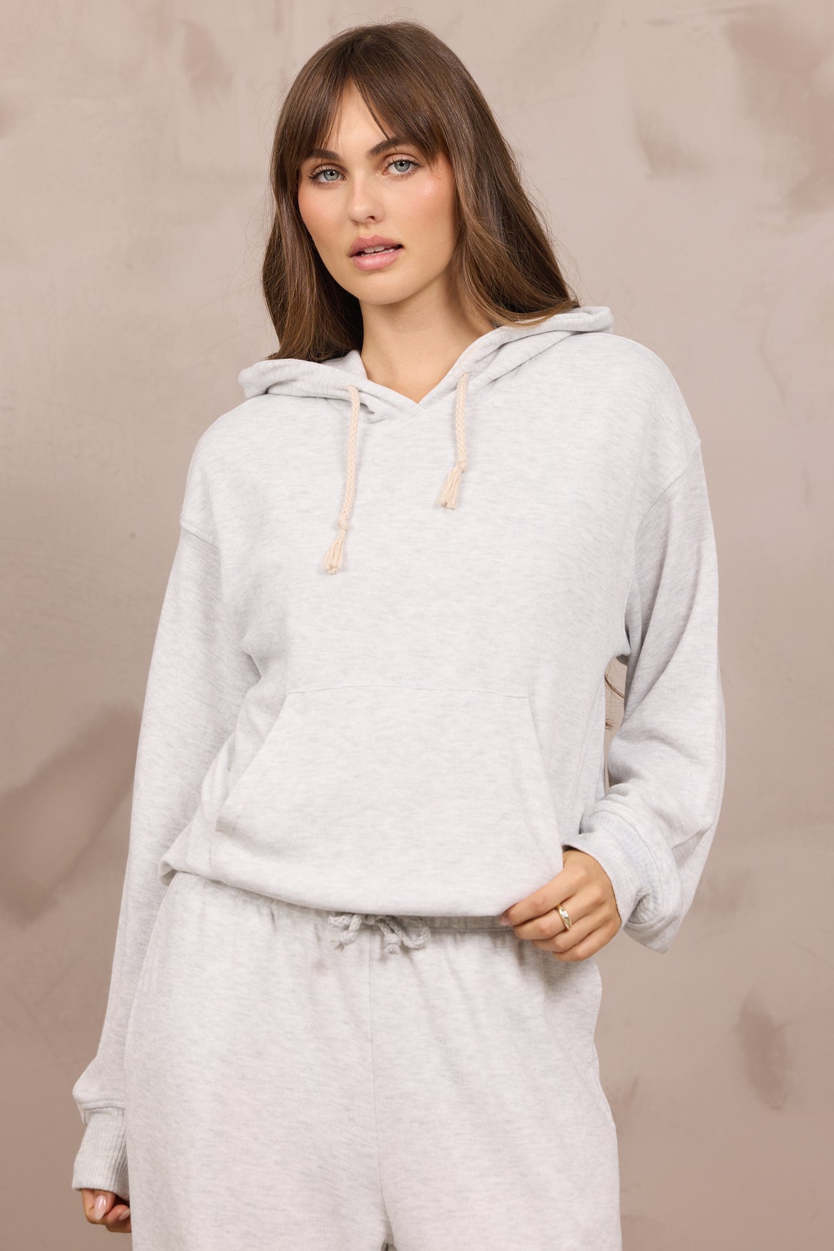 Butter Fleece Bubble Hem Hoodie