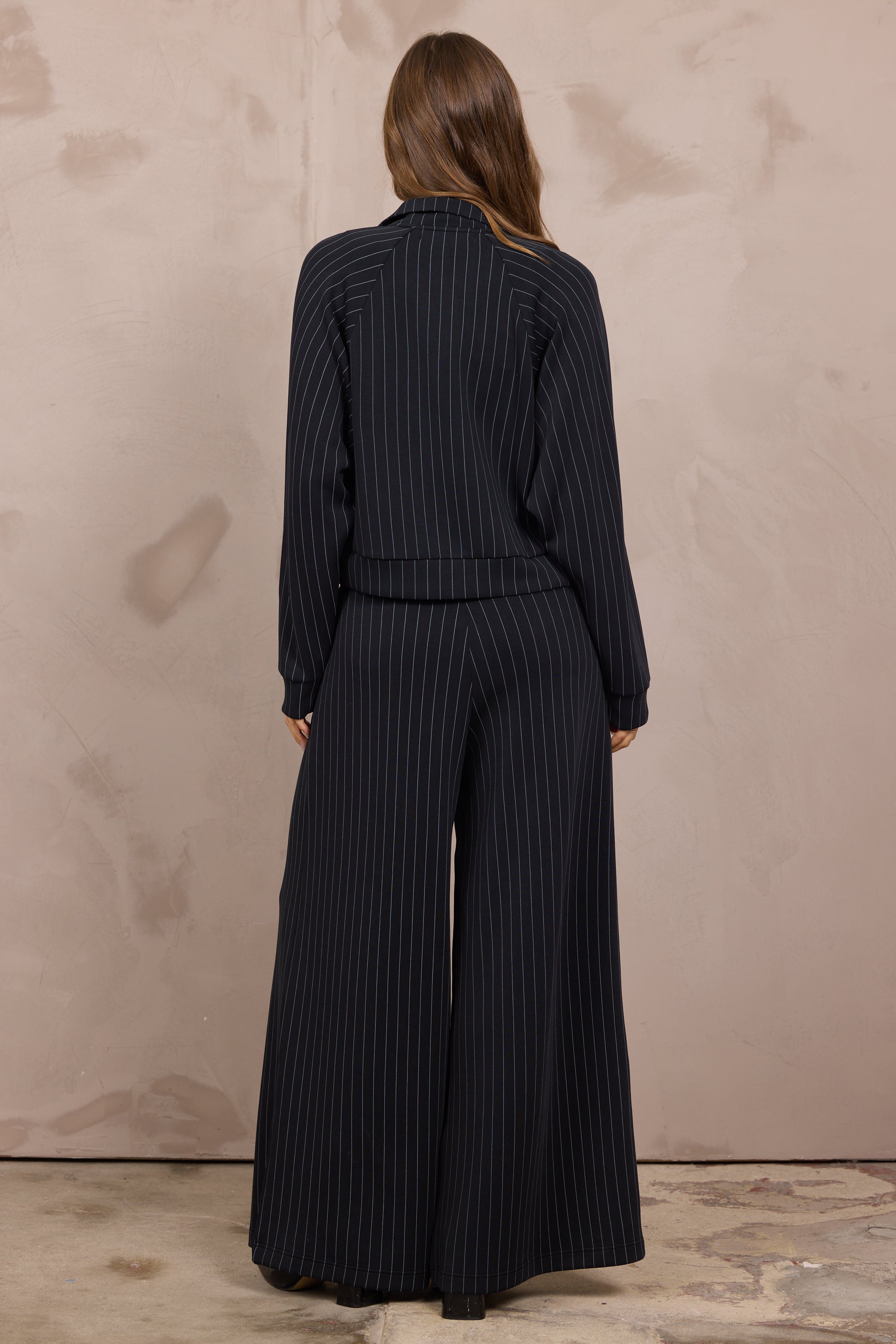 Raglan Full Zip Up & Pleated Pant Set