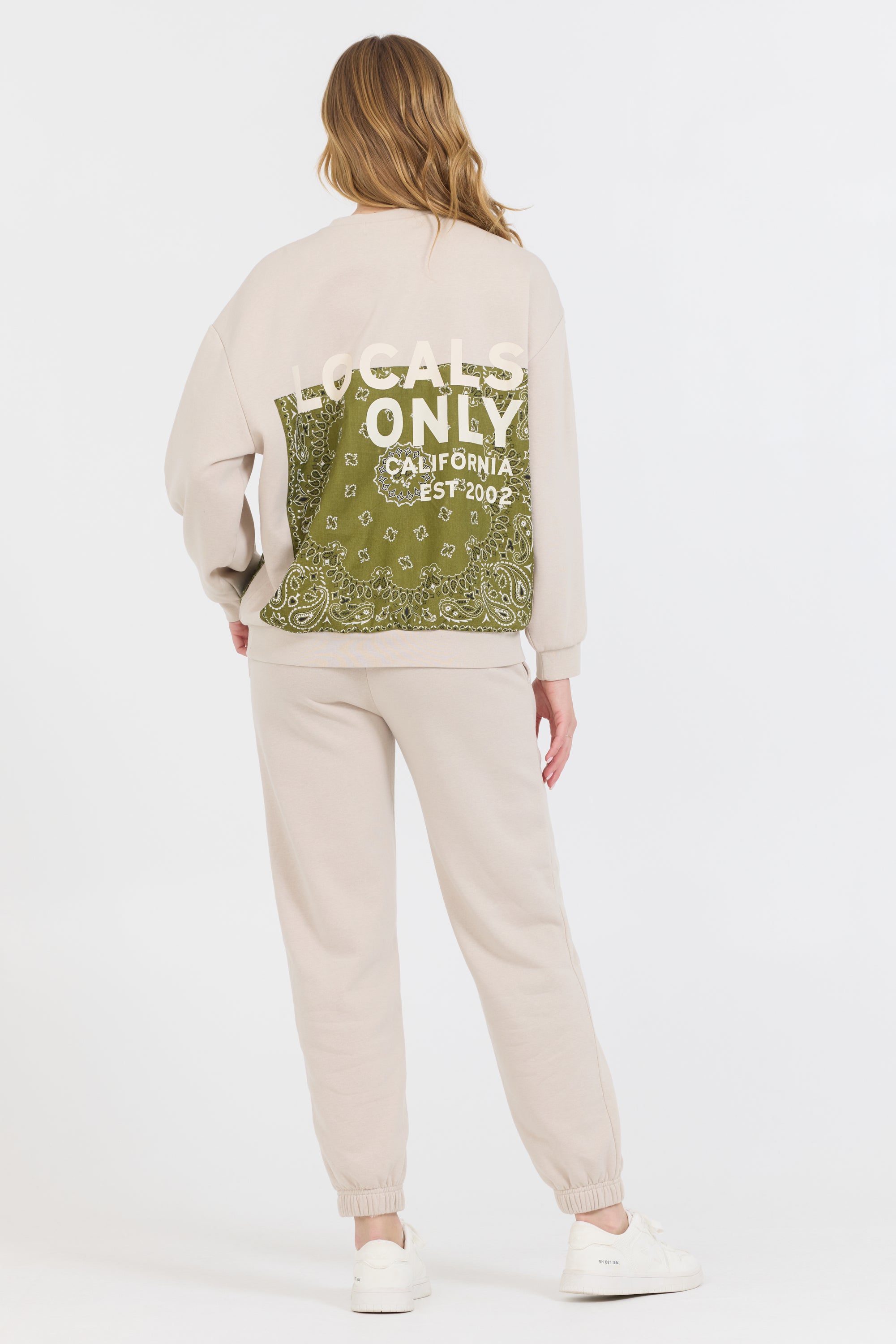 Bandana Patch Jogger + Crew 2-Piece Set